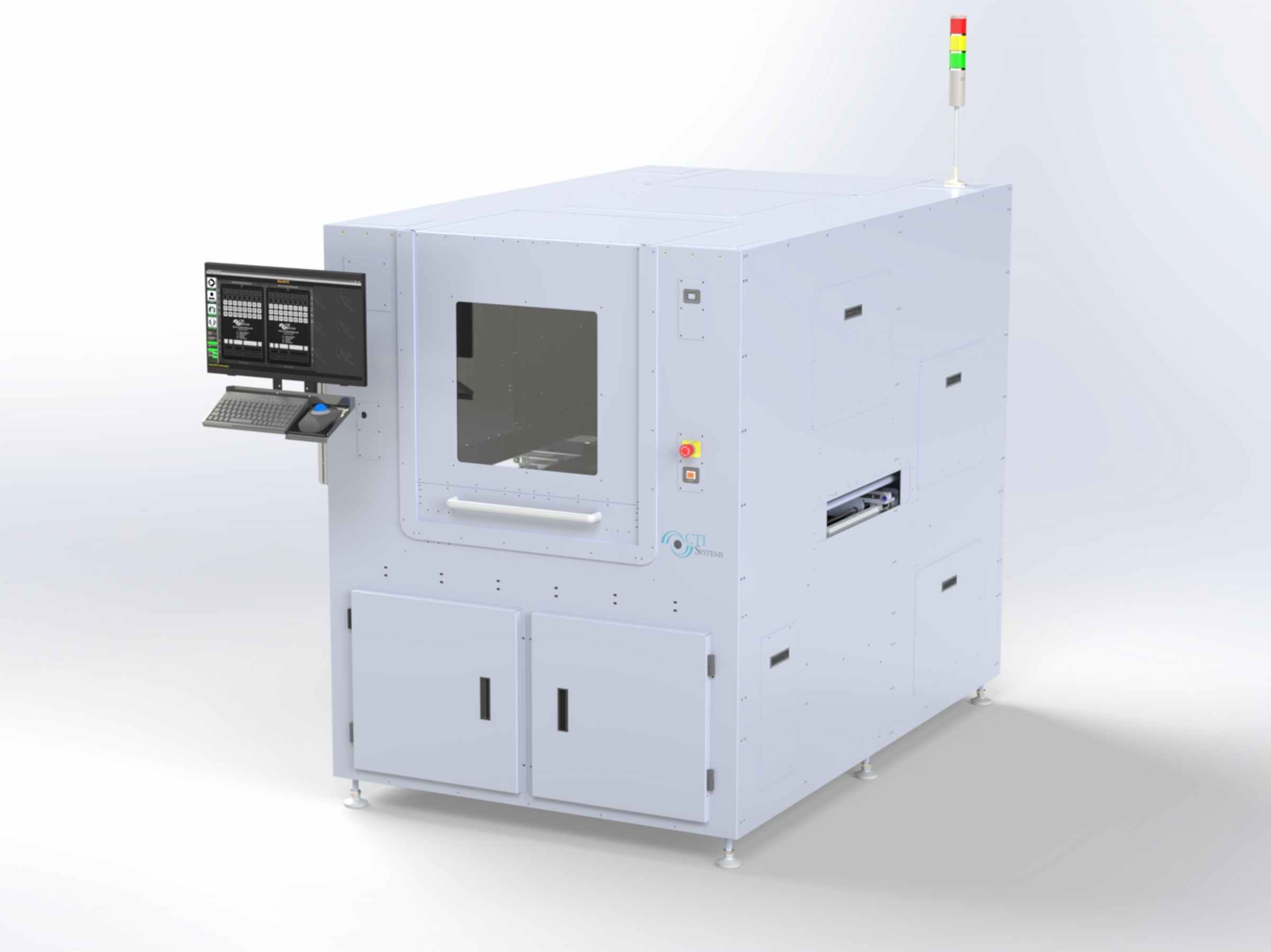 MS4 Laser Marker with Label Placement and Internal Flip conveyor.
