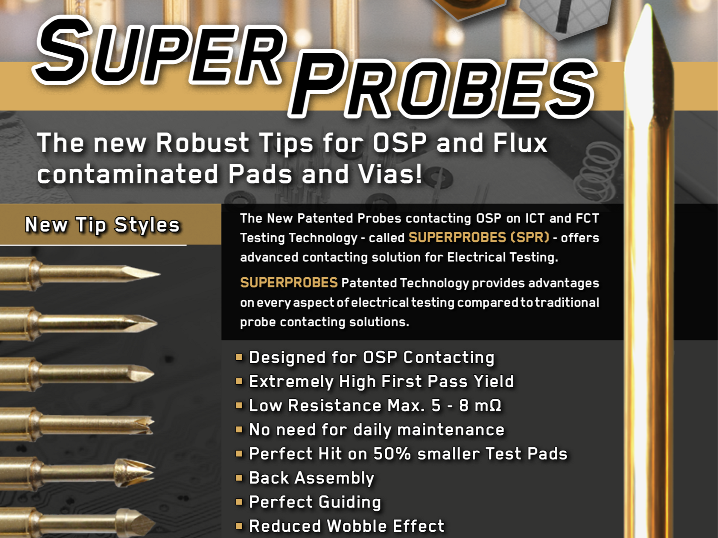 Next generation of electrical testing: Superprobes technology