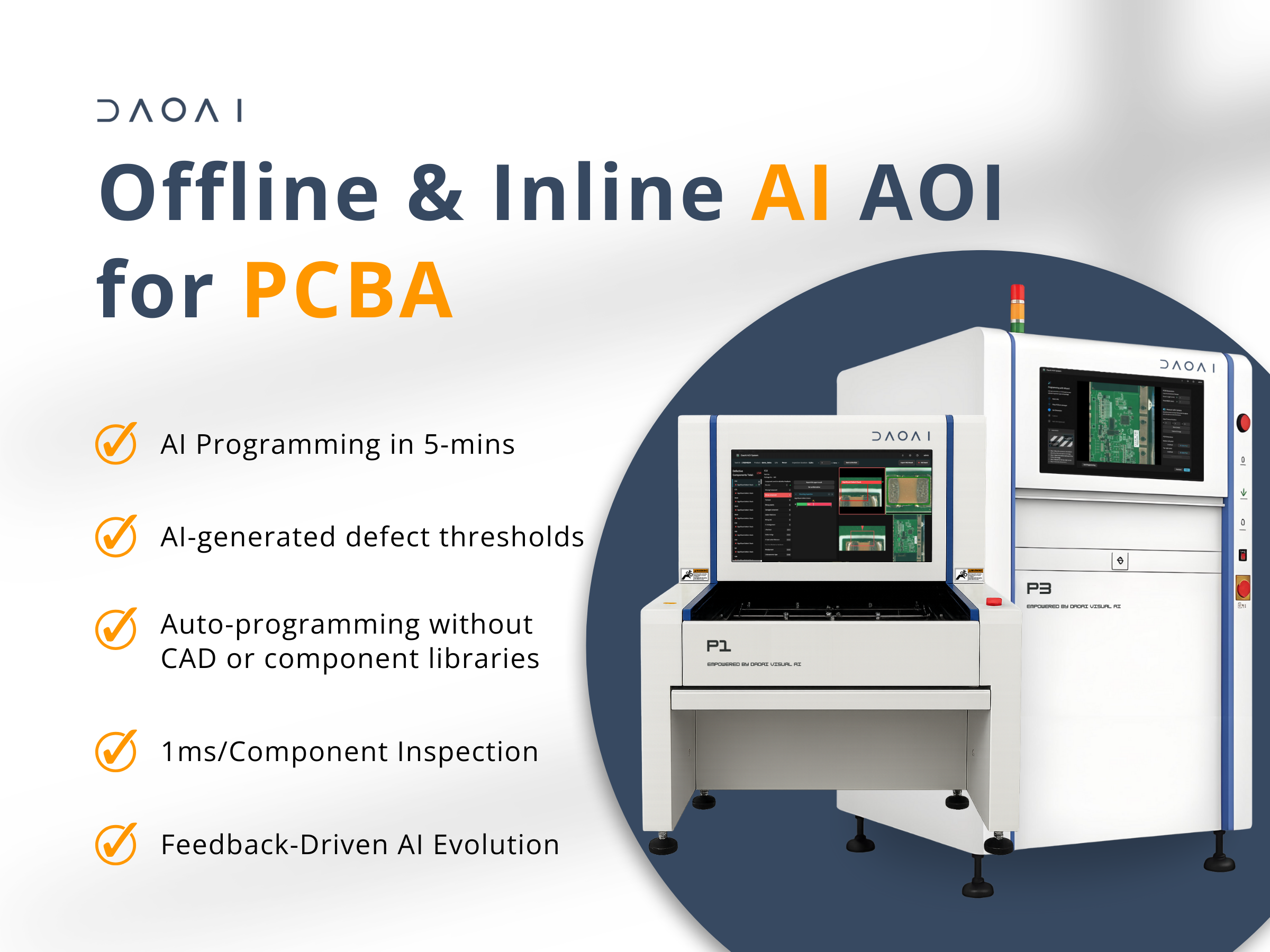 Offline & Inline AI AOI for PCBA