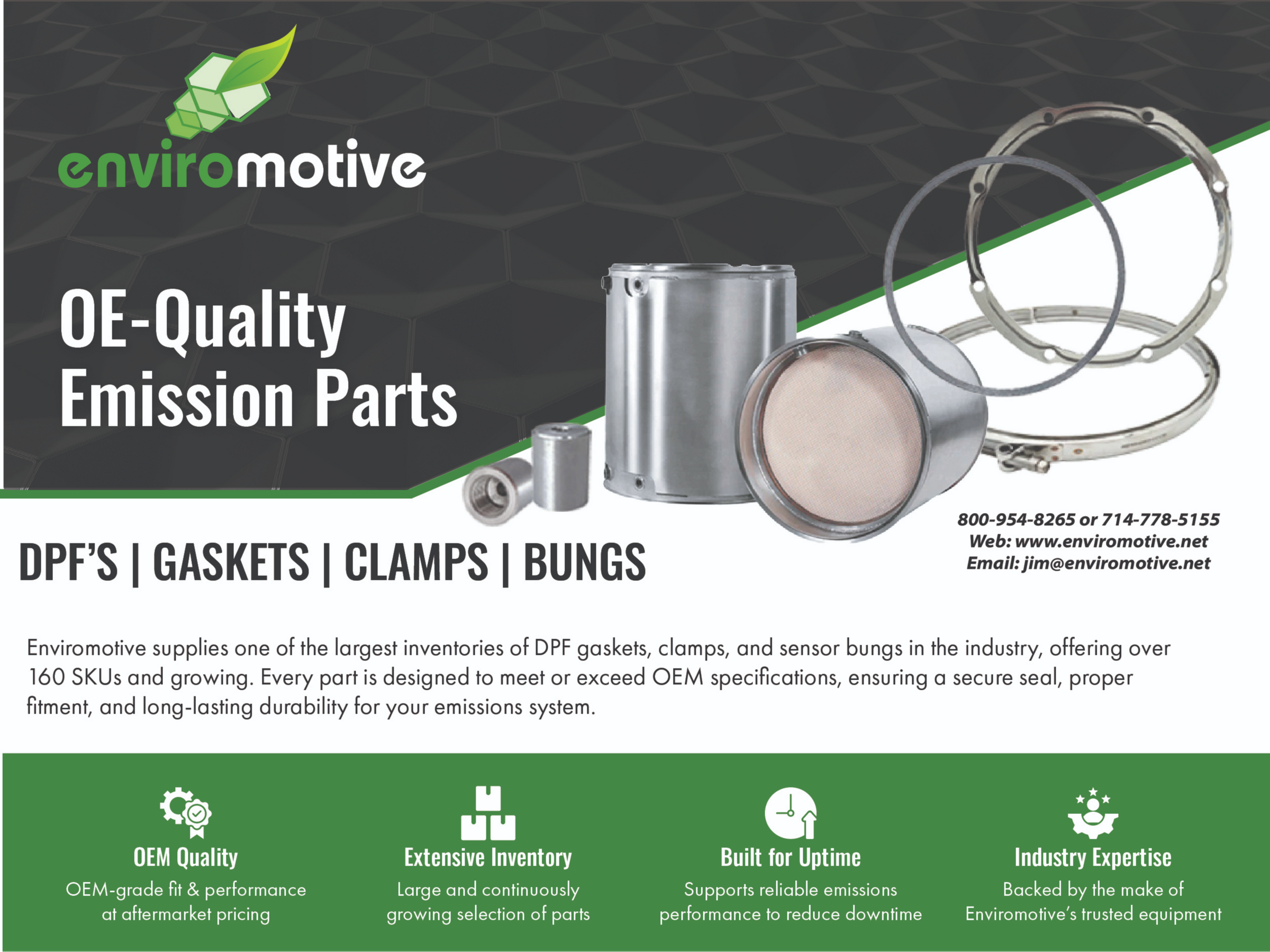 Emissions Ancillary Parts - (Gaskets, Clamps, DPF's, etc)