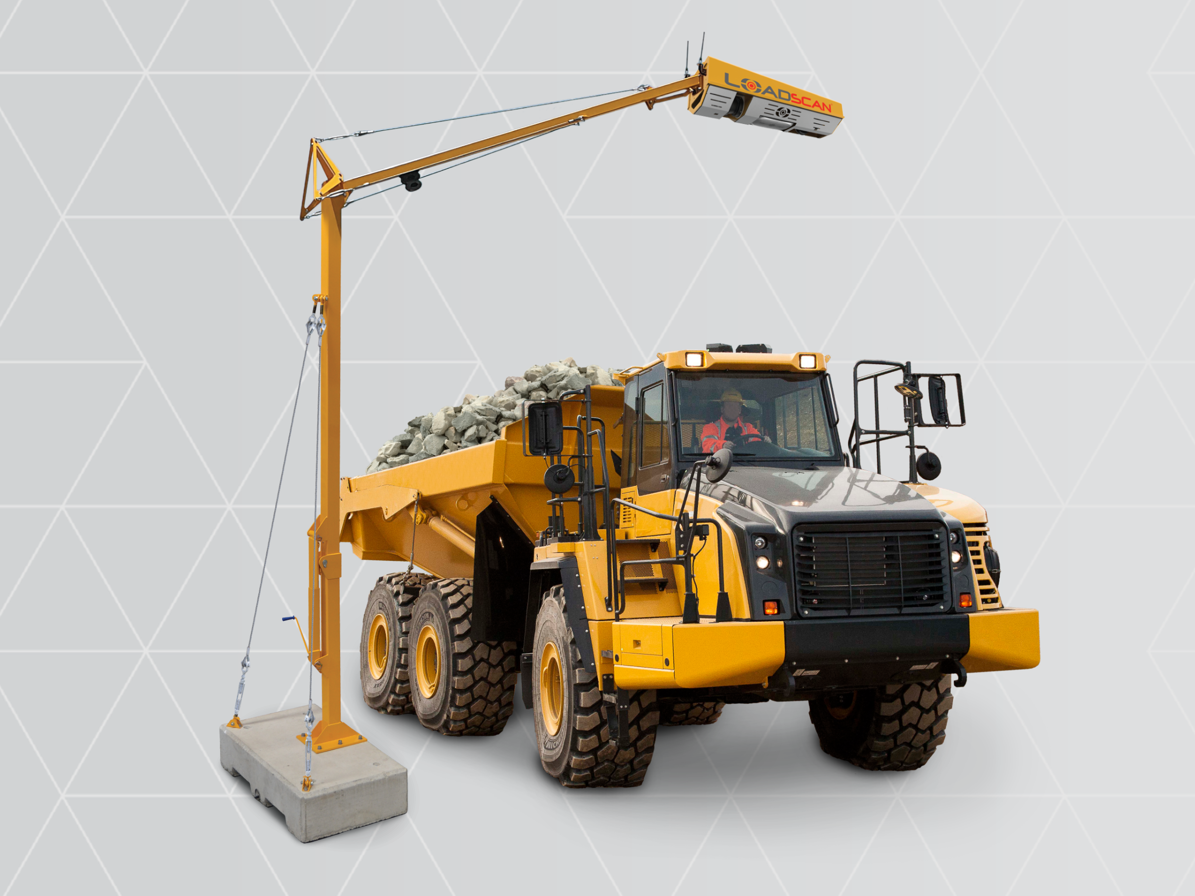 Block Mounted Portable Load Volume Scanner - Extended Outrigger