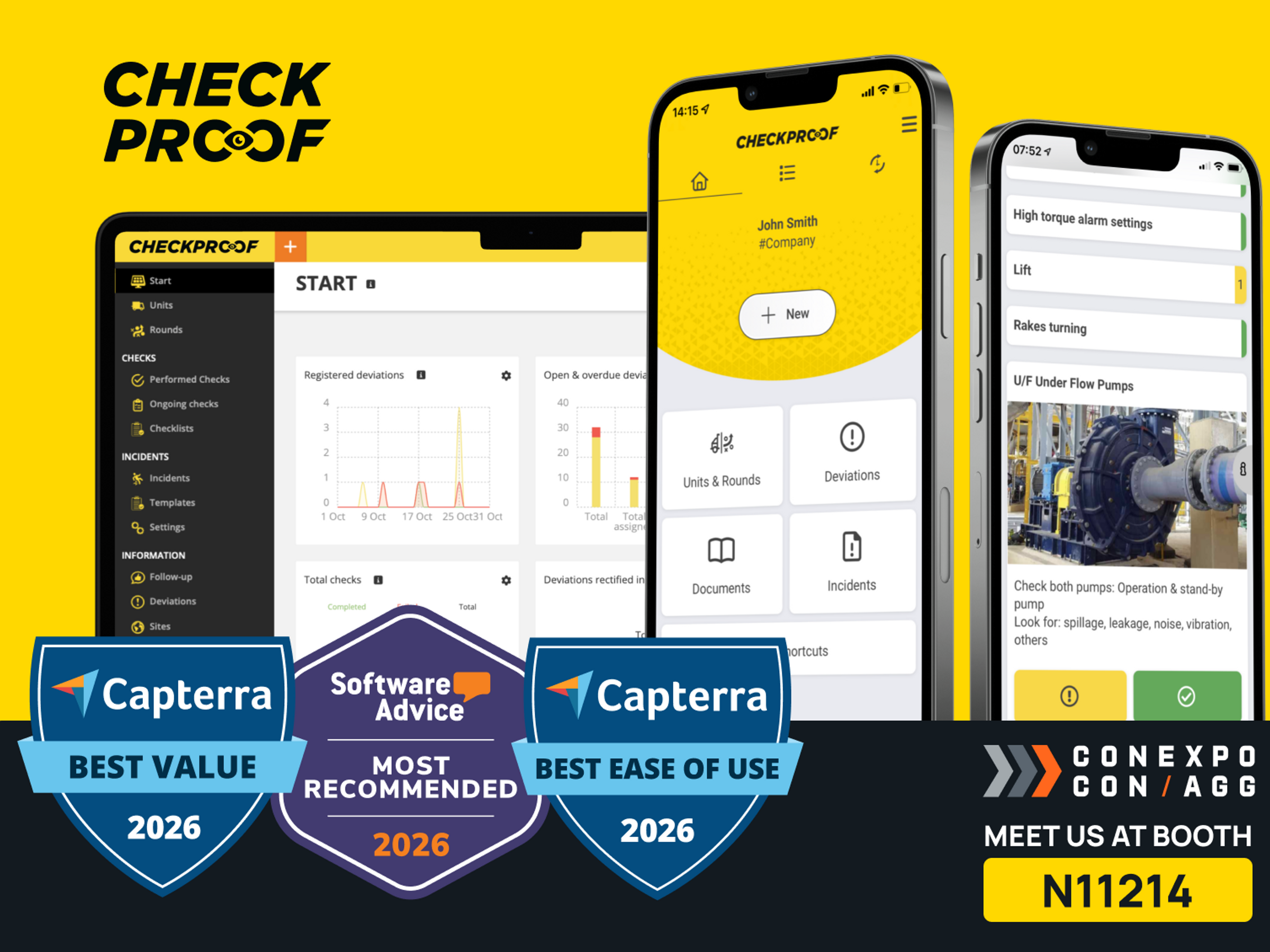 CheckProof's Admin Dashboard and User App