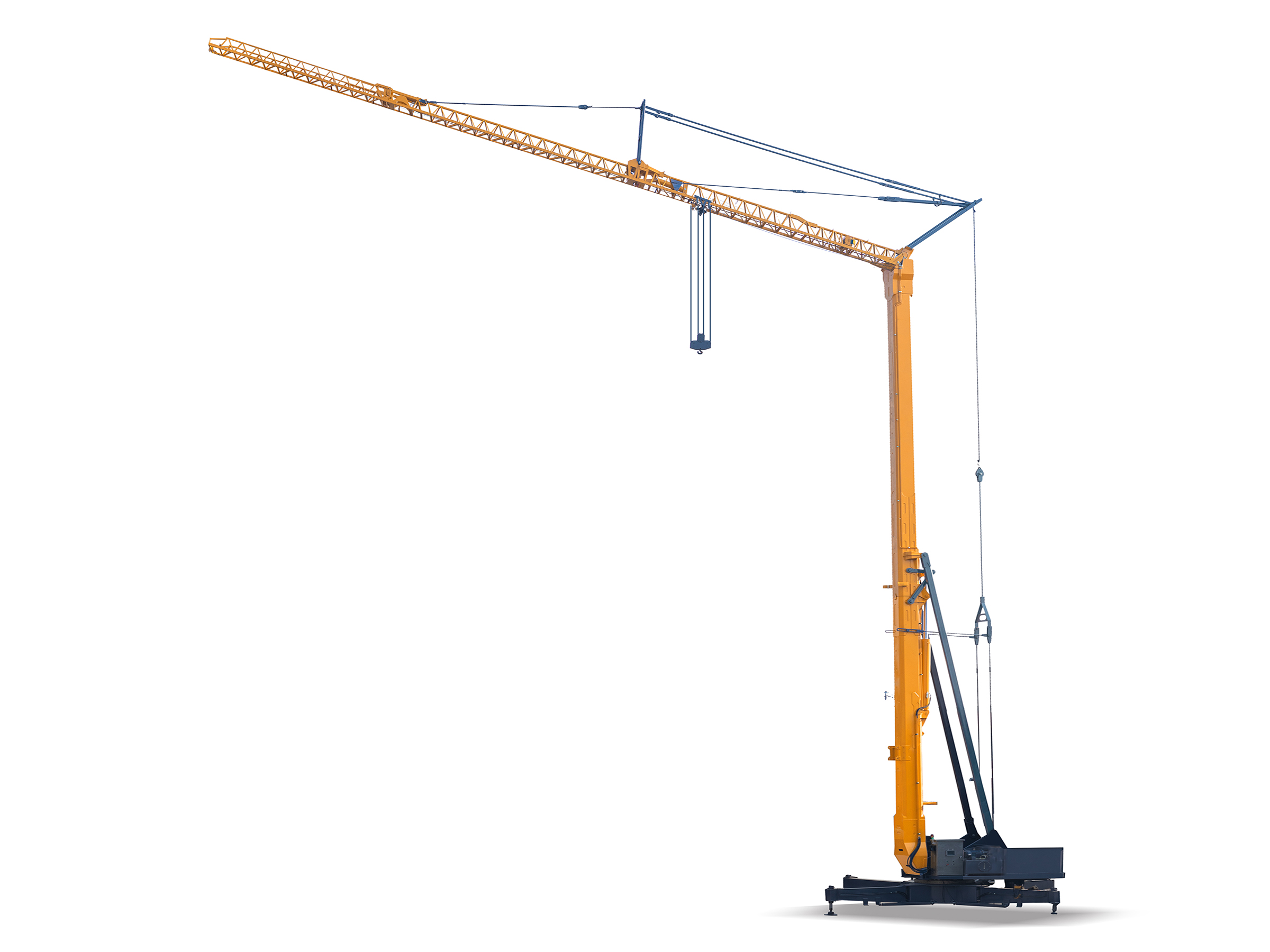 Self-erecting tower crane