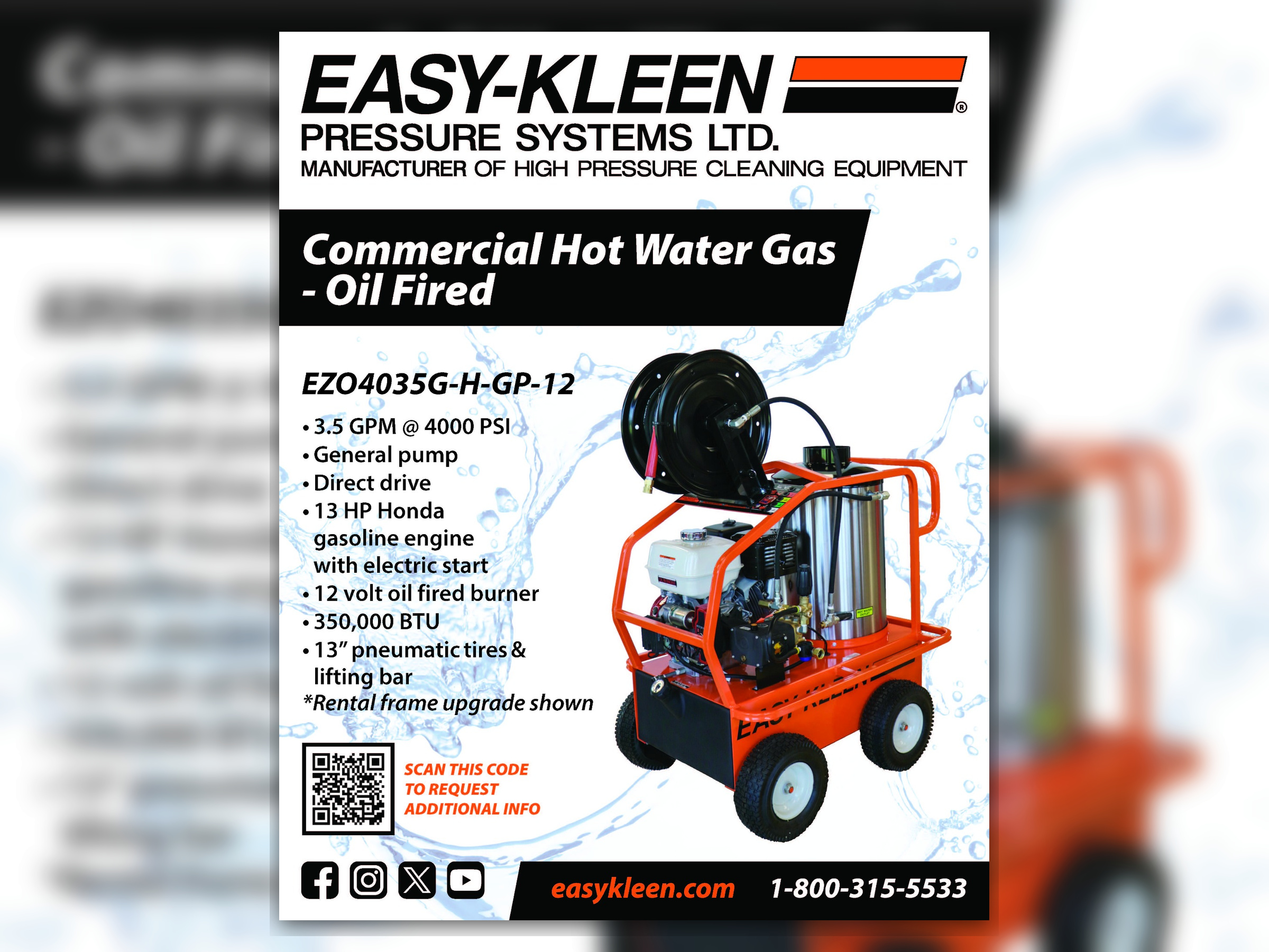 Commercial Hot Water Gasoline & Diesel - Oil Fired