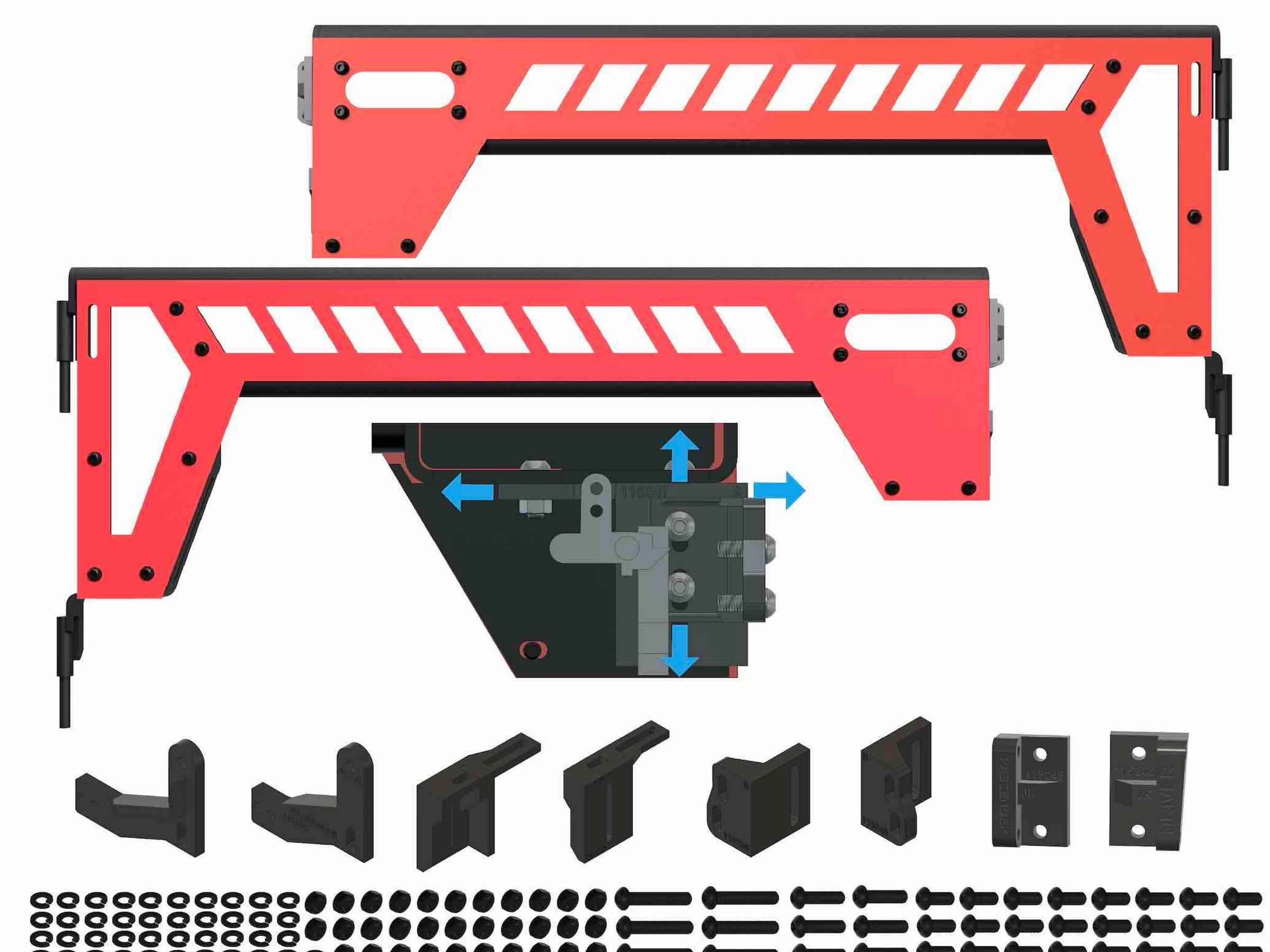 Assemblies utilizing in-house metal fabricating & 3D print farm