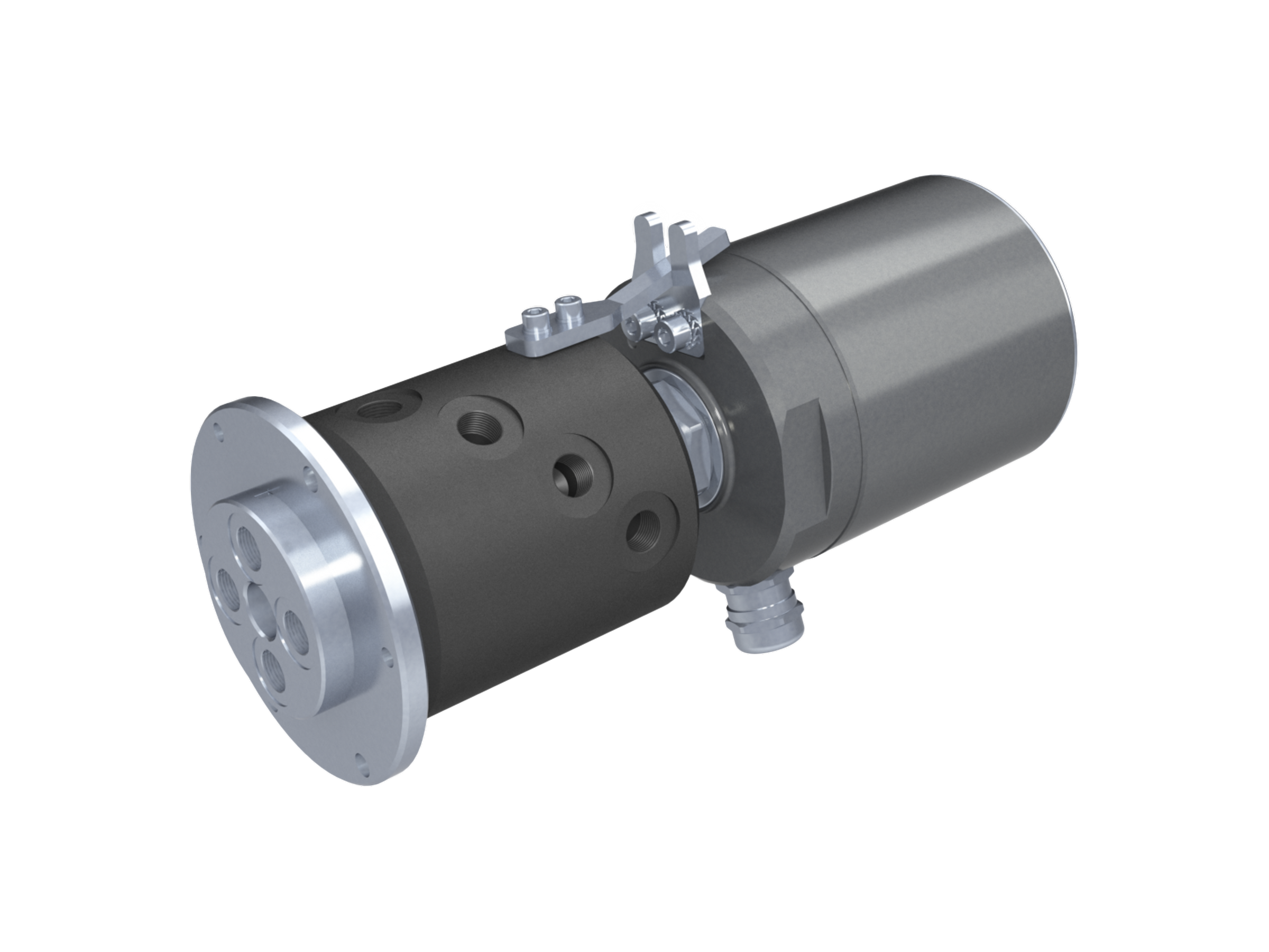 Hydraulic swivel joint with electrical slip ring