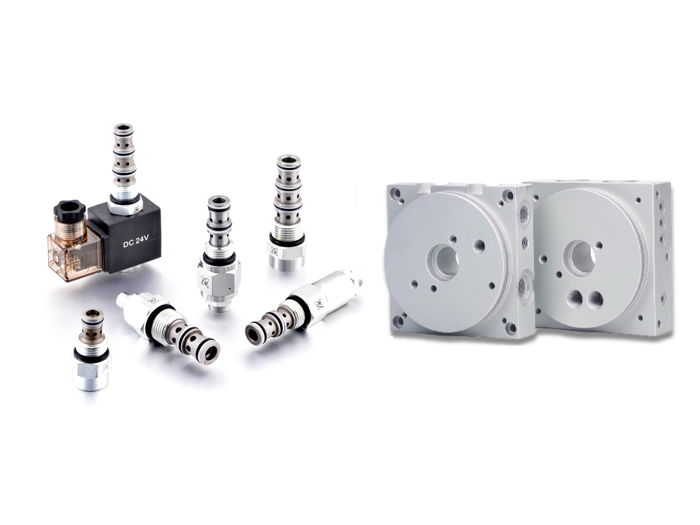 Cartridge valves & Manifold blocks & Accessories & Hand pumps
