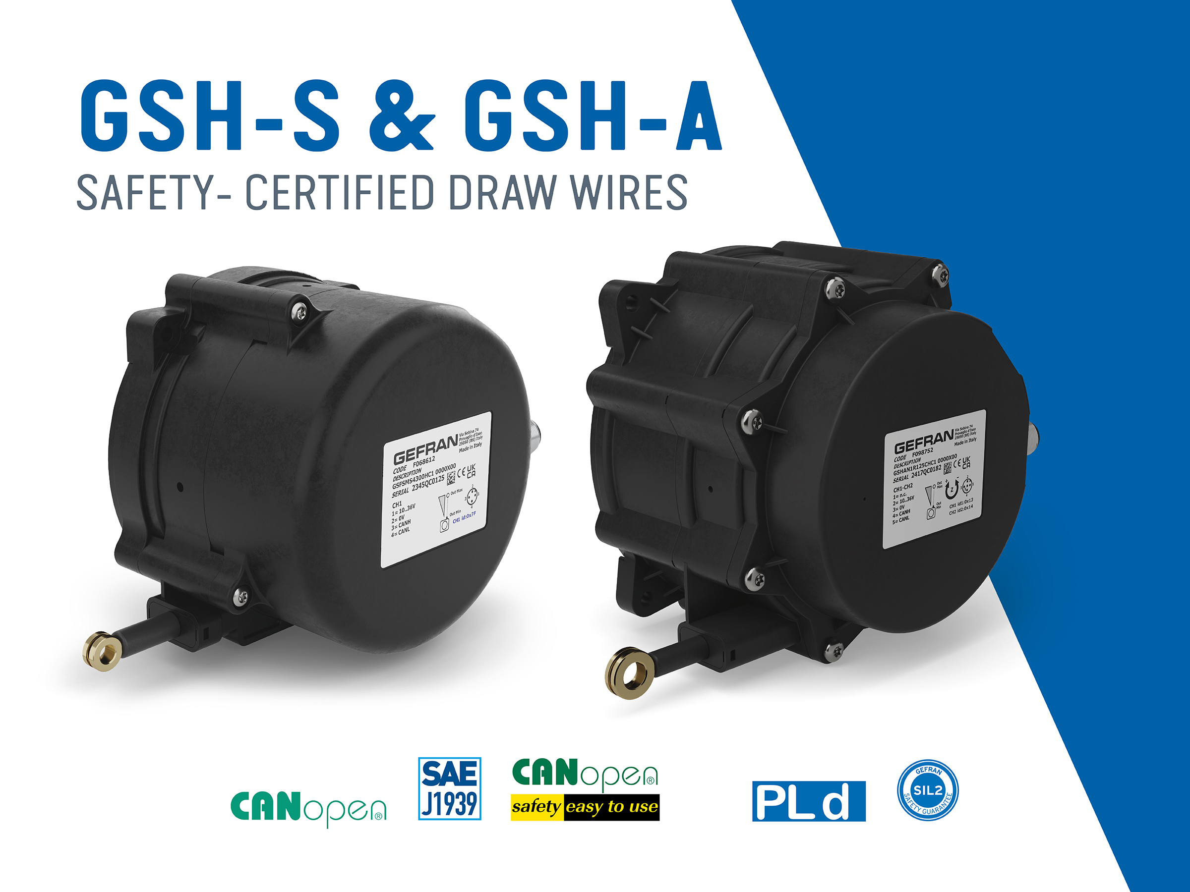 GSH-S & GSH-A | Safety-Certified Draw Wires