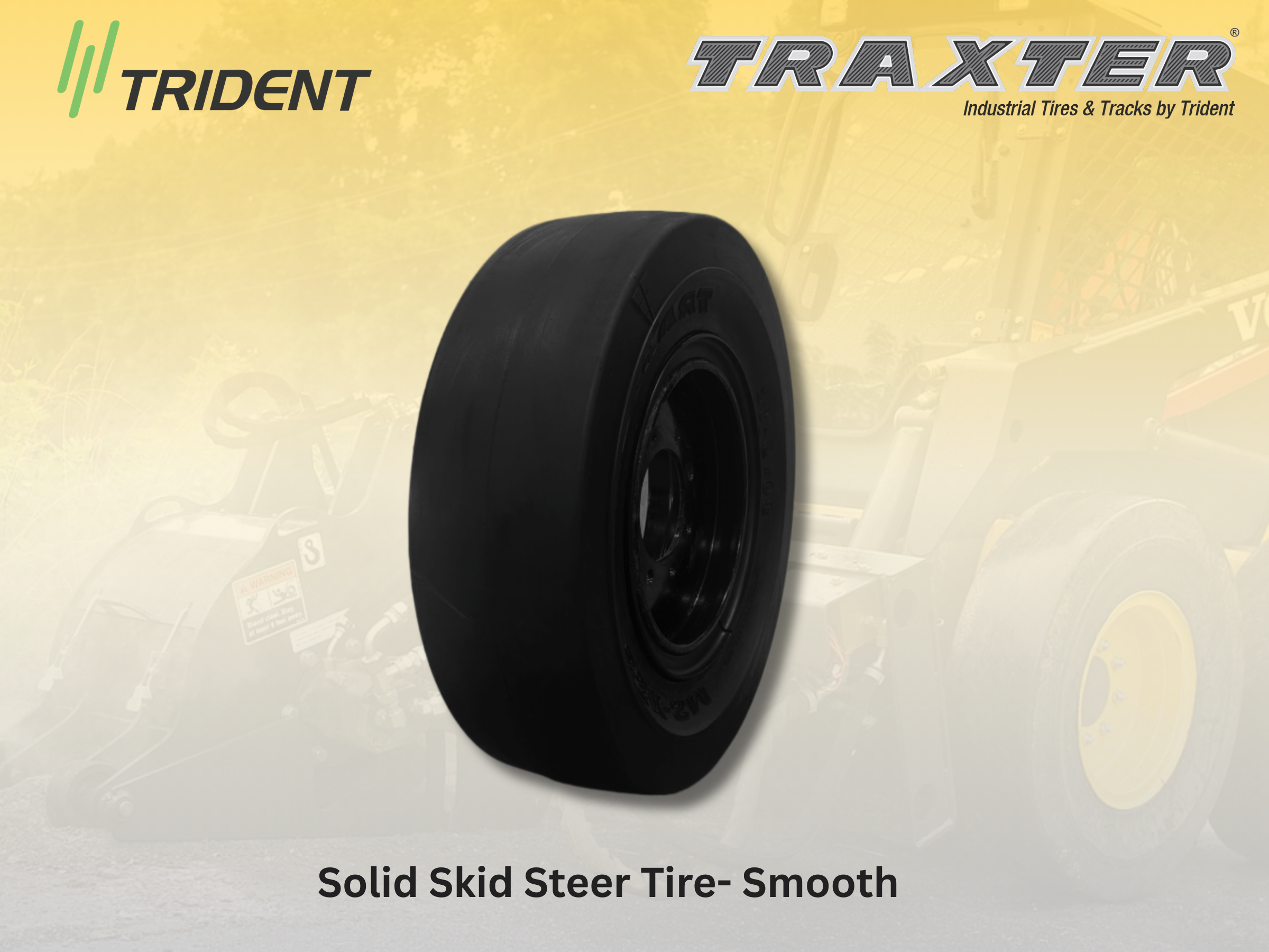 Solid Skid Steer Tire - Smooth