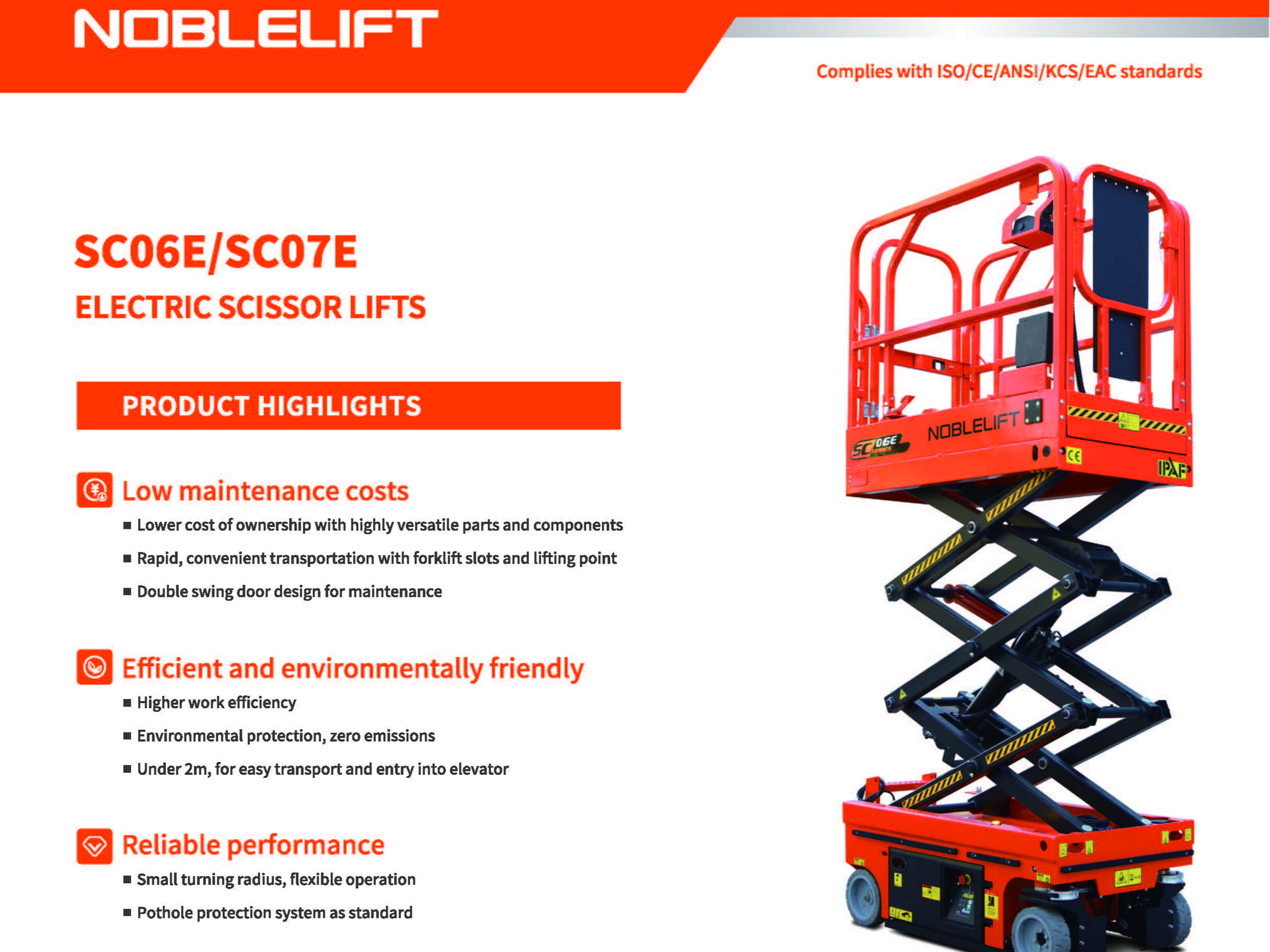 Malaysia Made Scissor lift, Platform height 12ft or 16ft