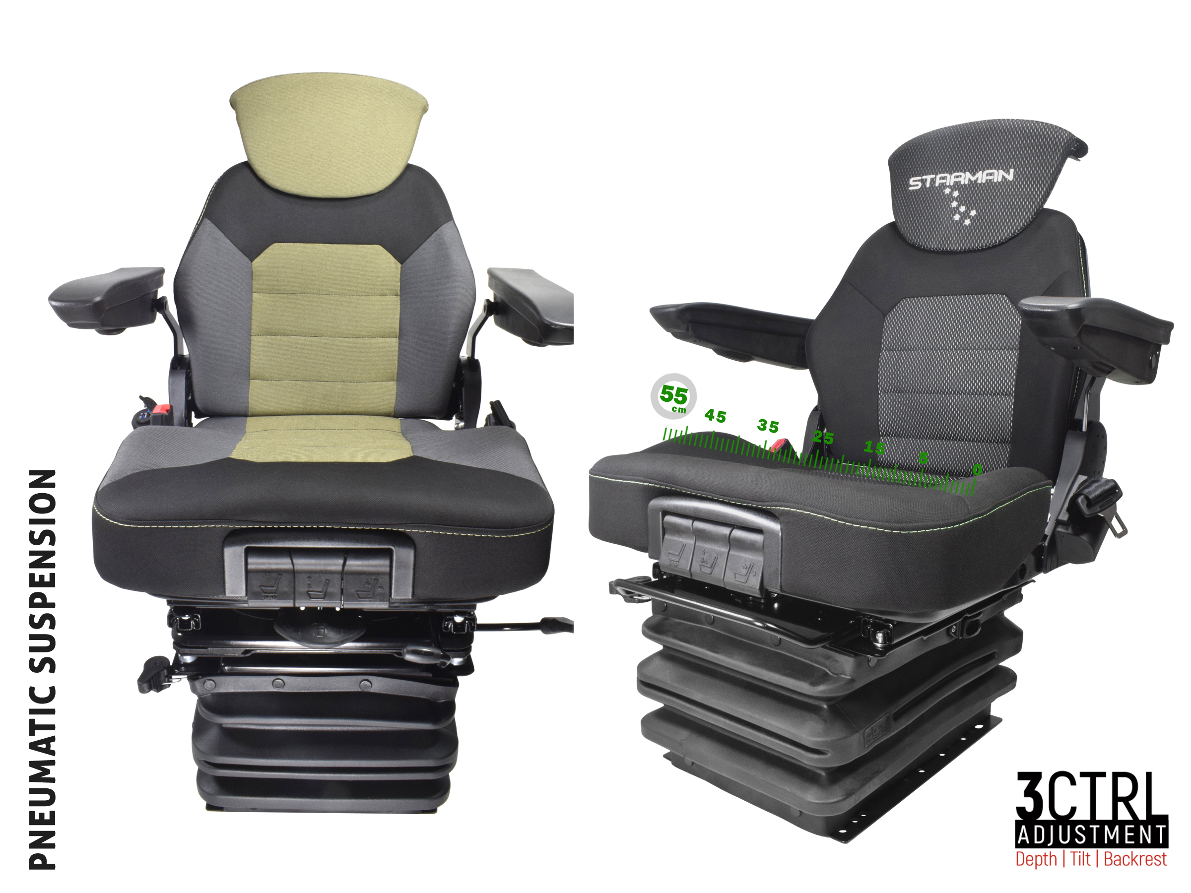 STplus TV5LX-3CTRL PRO - AIR Suspension Driver Seat