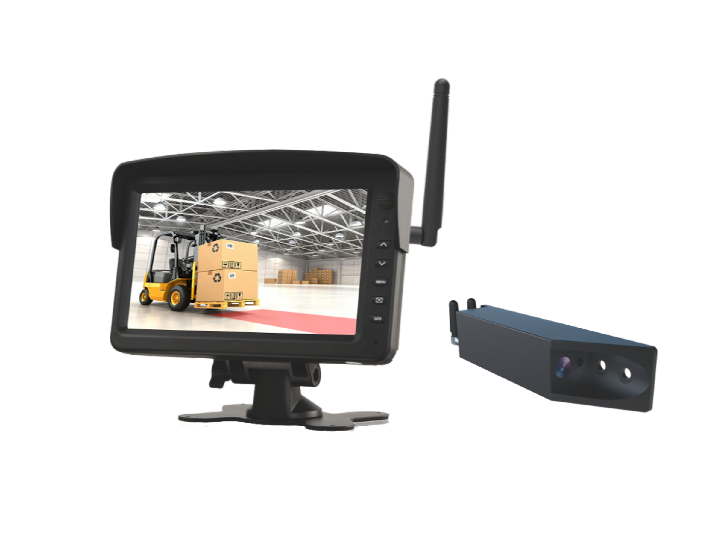 7INCH WIRELESS FORKLIFT CAMERA SYSTEM WITH AI