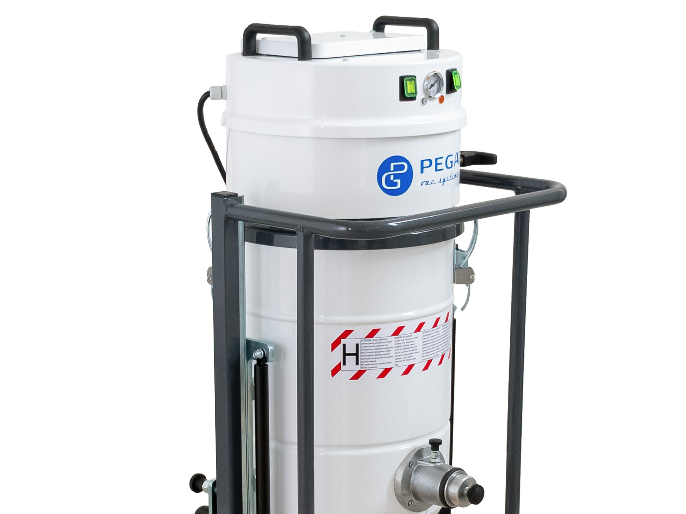 HEPA adjustable height industrial 213 cfm vac