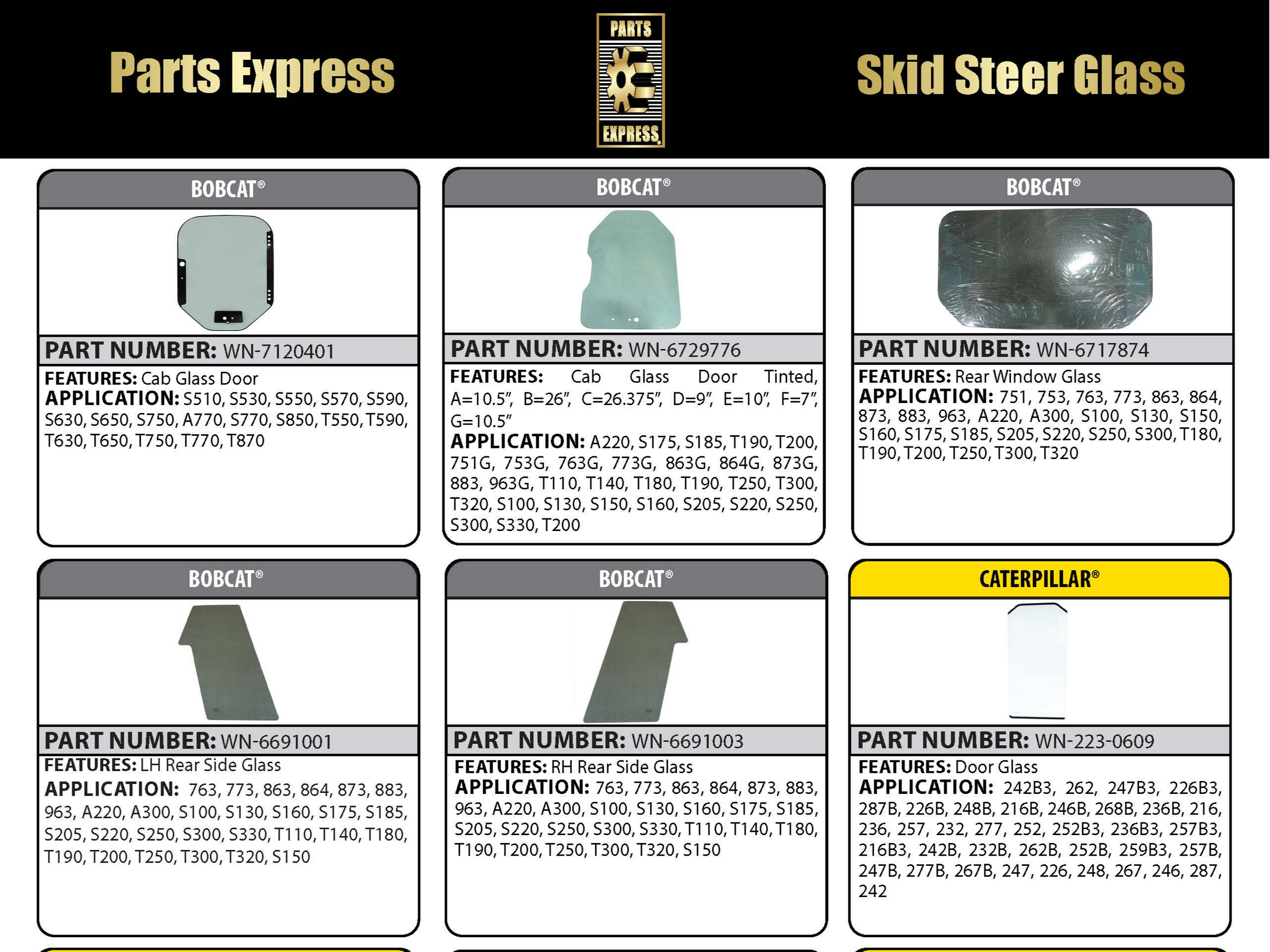 Skid Steer Glass