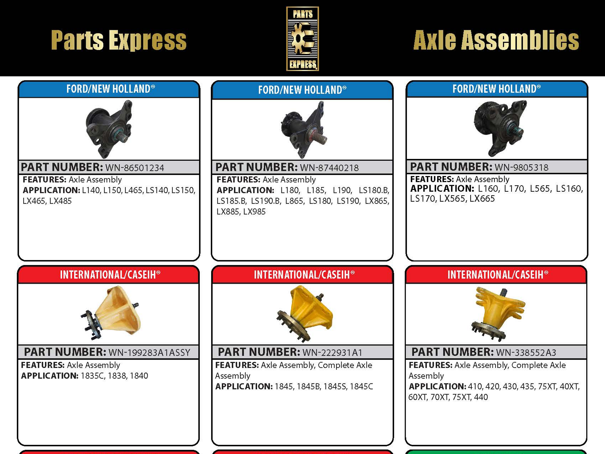Skid Steer Axle Assemblies & Components