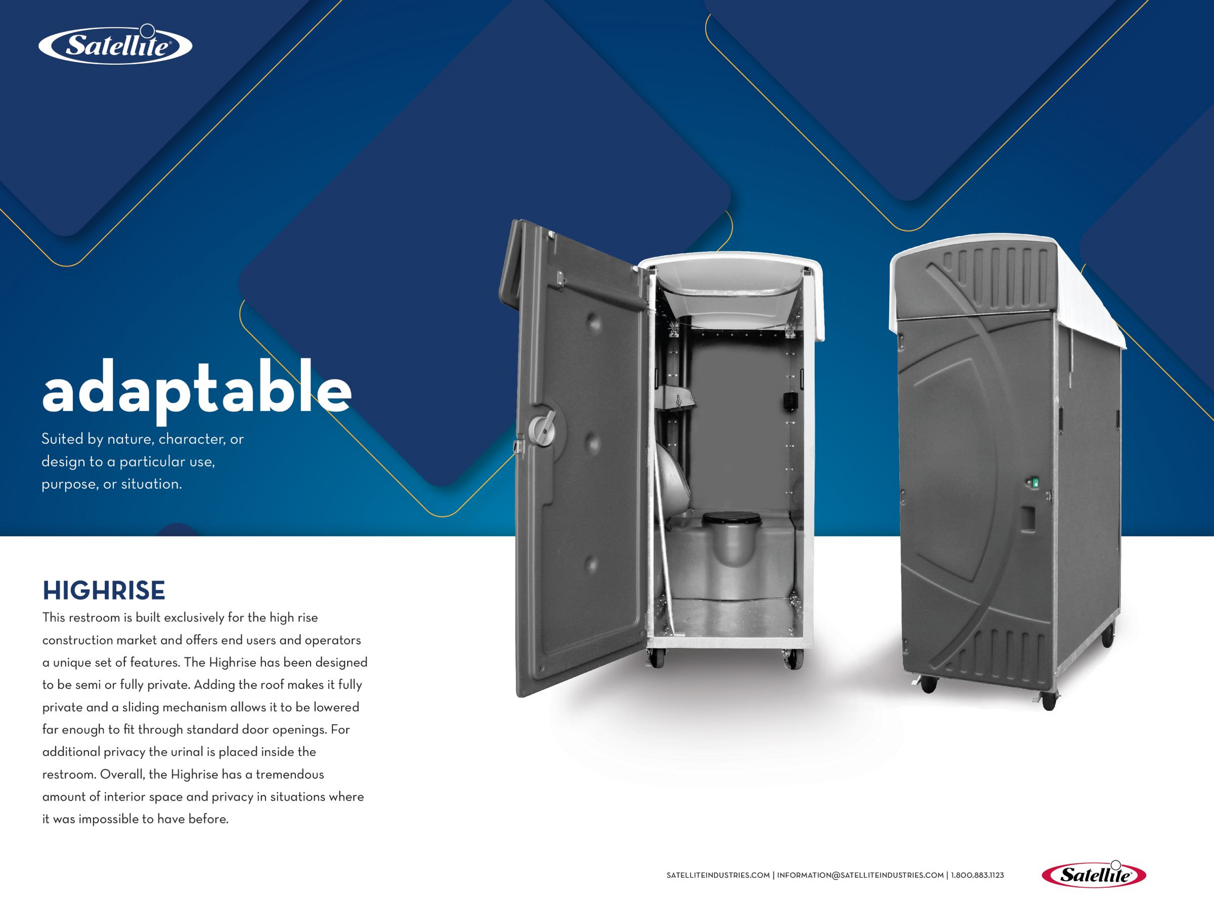 Highrise Portable Restroom | Satellite Industries