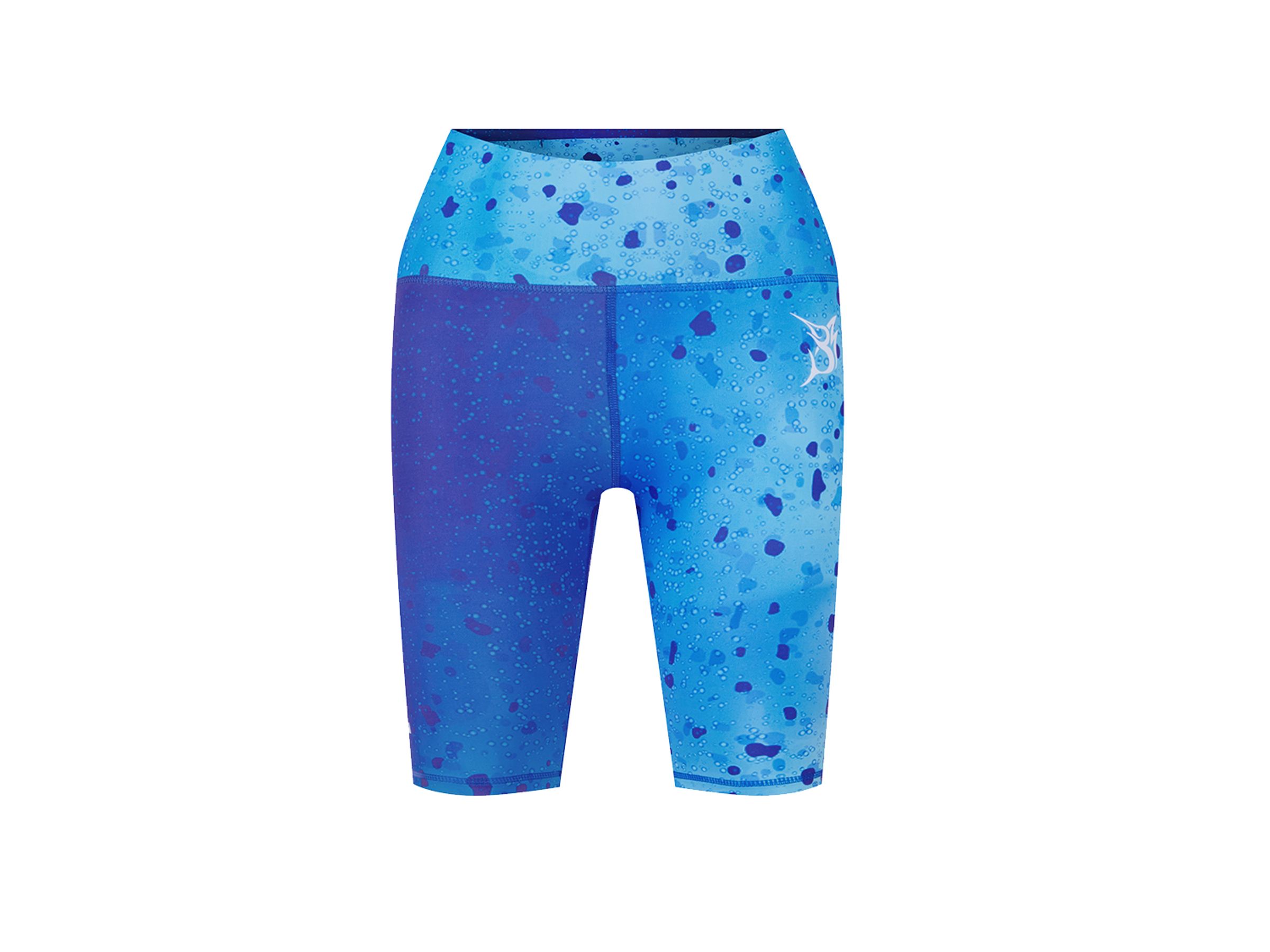 Women’s Recycled UPF 50+ Performance Shorts – Bob Mahi Blue