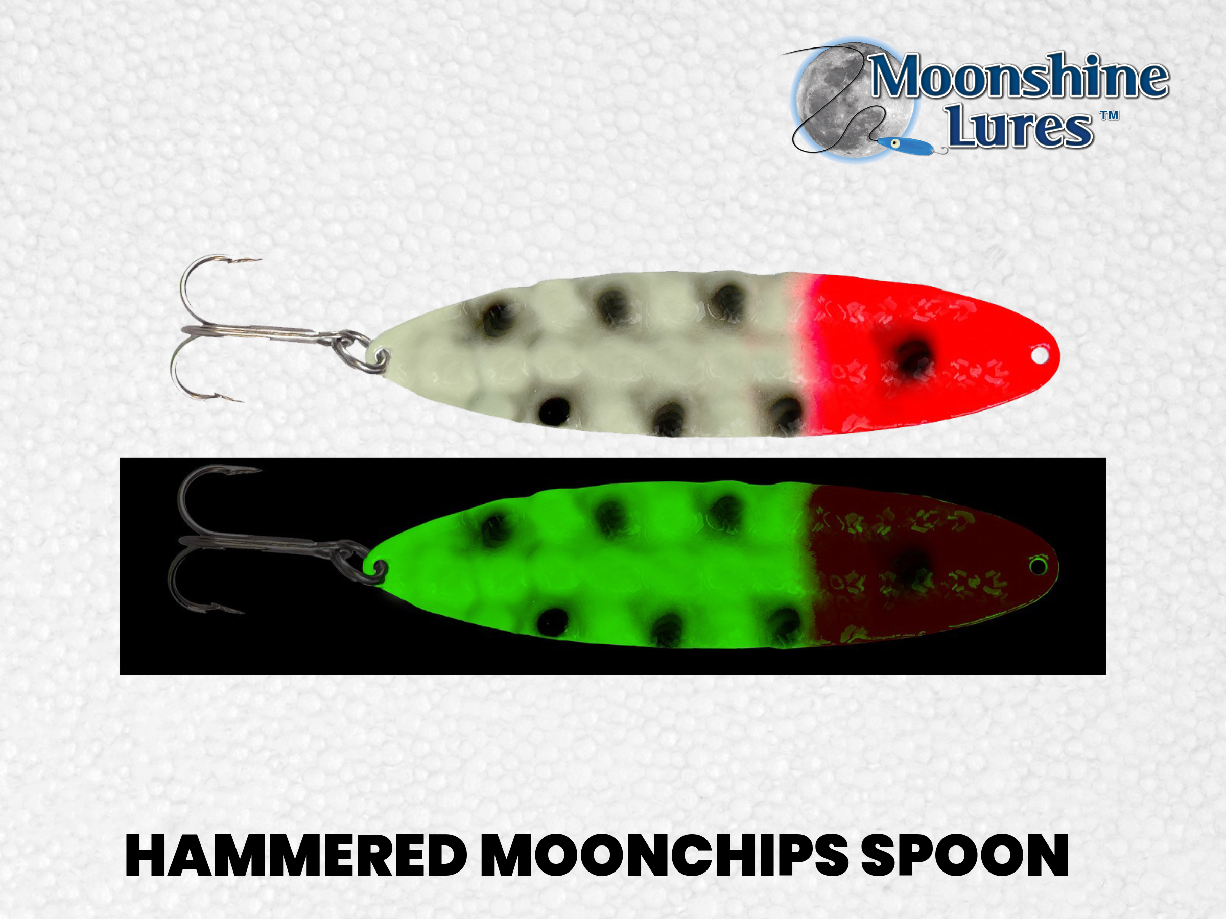 Moonshine Lures Hammered Moonchip Spoon