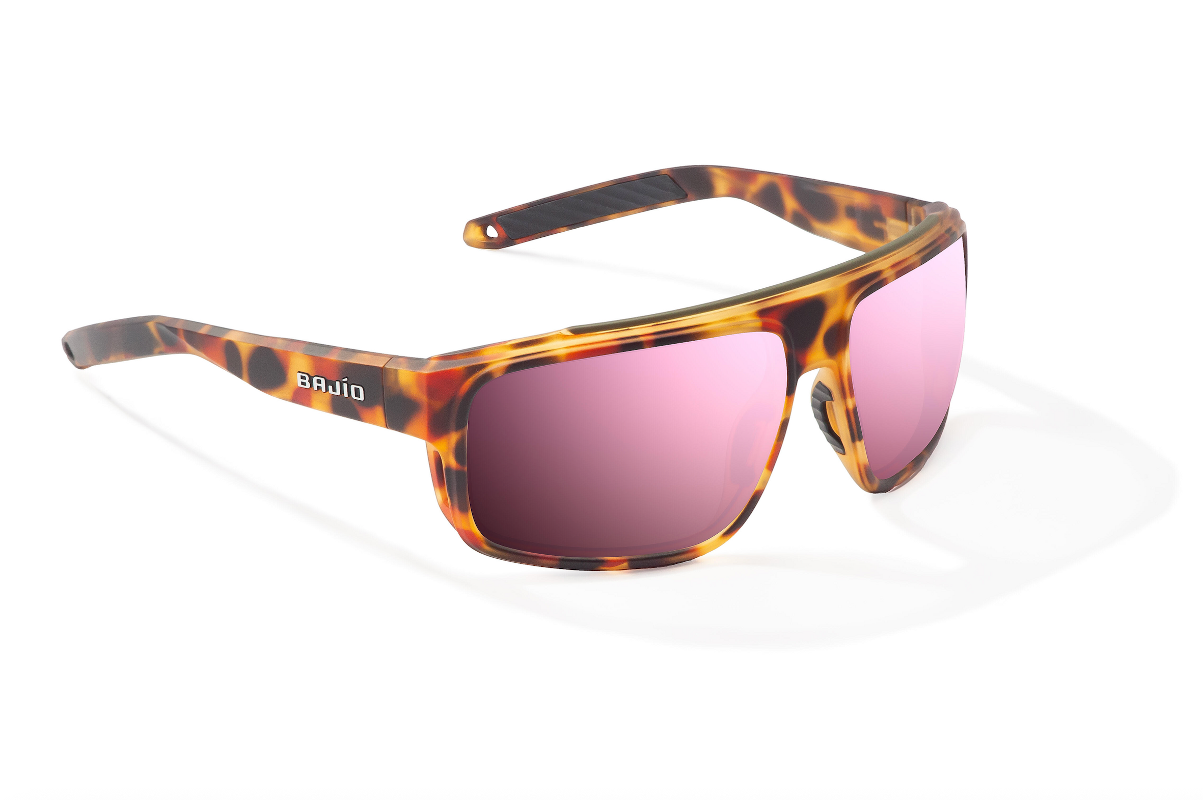 Bajío Sunglasses - Greenland Green Water Matte with Rose Mirror