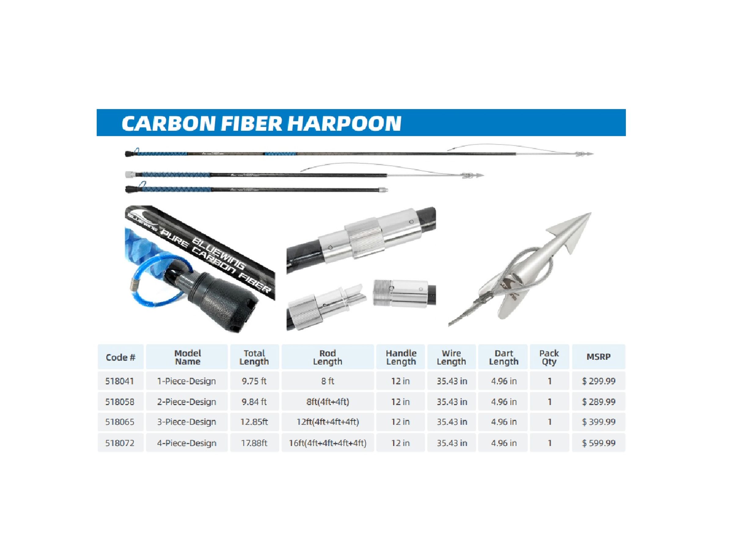 Multi Piece Carbon Fiber Harpoon