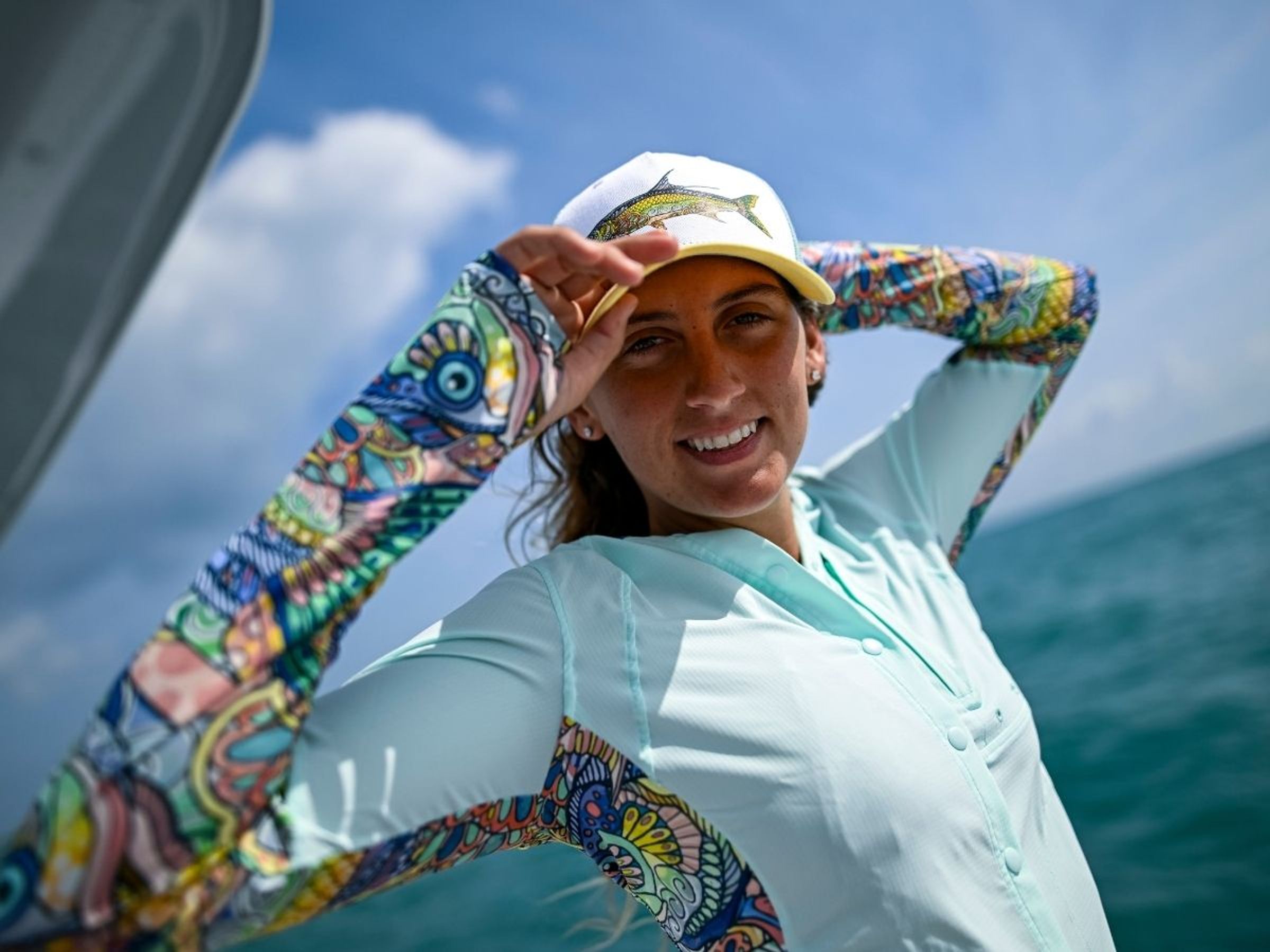 Tropical Tarpon Coastline Hybrid Sunshirt