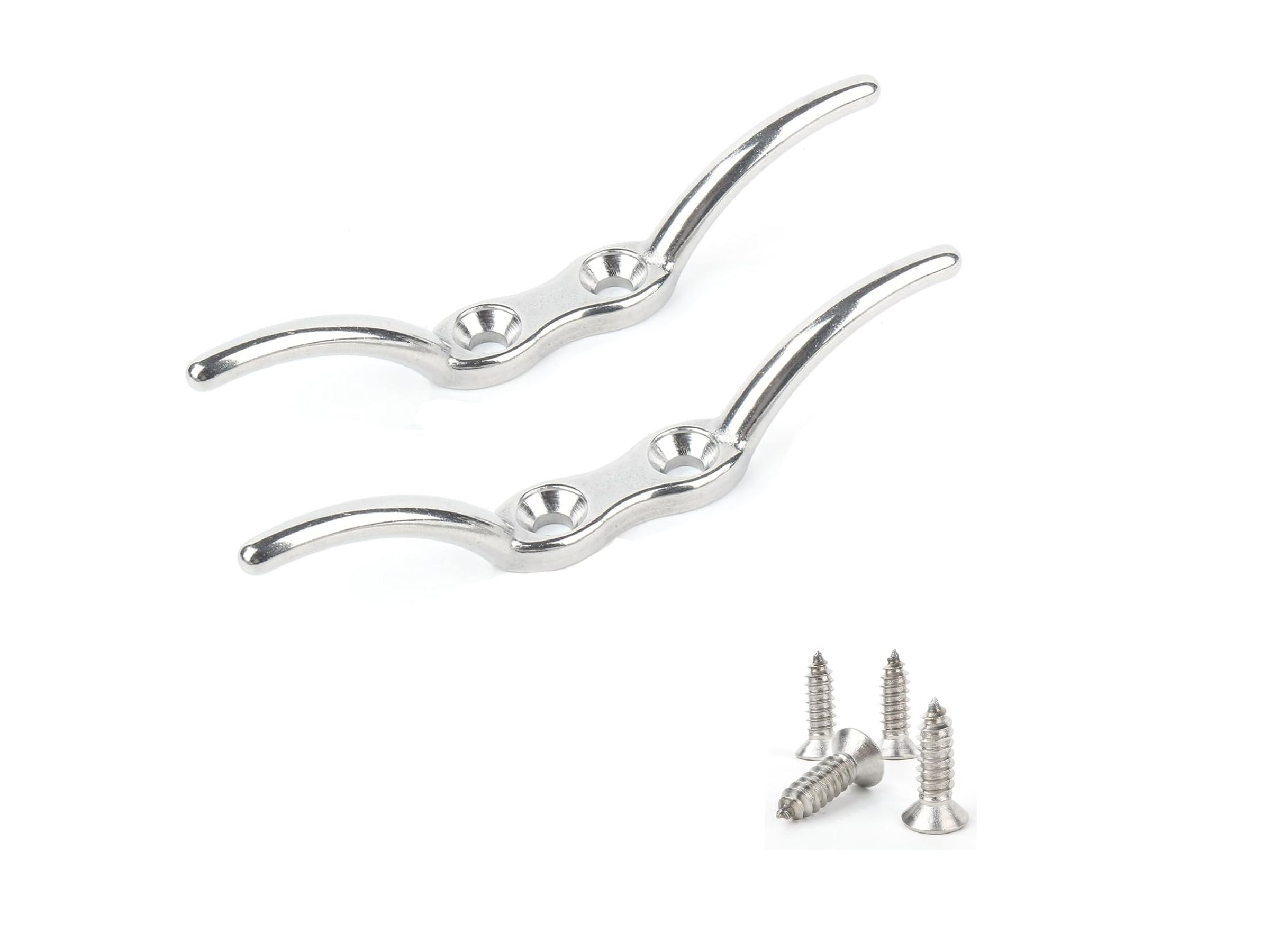 AMYSPORTS Marine Stainless Steel Deck Boat Rope Cleat 4pcs