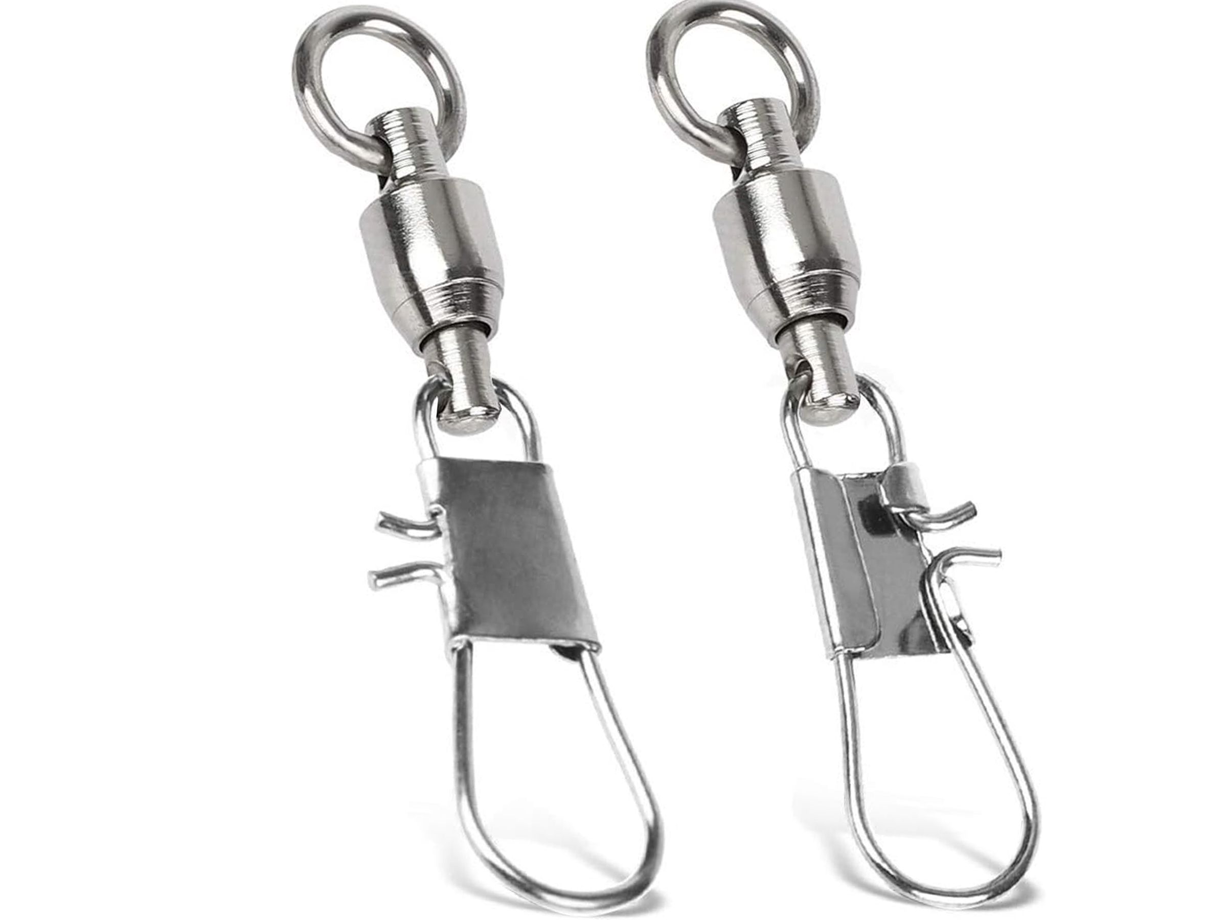 AMYSPORTS High Strengh Bearing Swivels and Clips #0 20lbs 25pcs