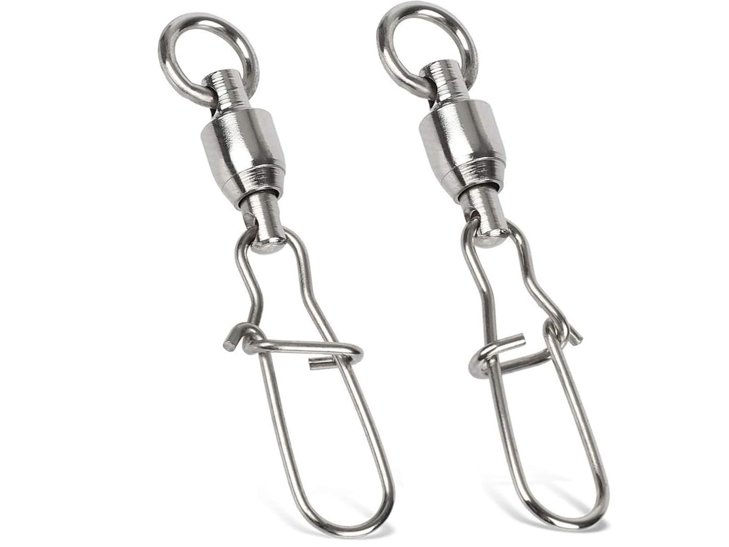 AMYSPORTS High Strengh Bearing Swivels and Clips #0 26lbs 25pcs