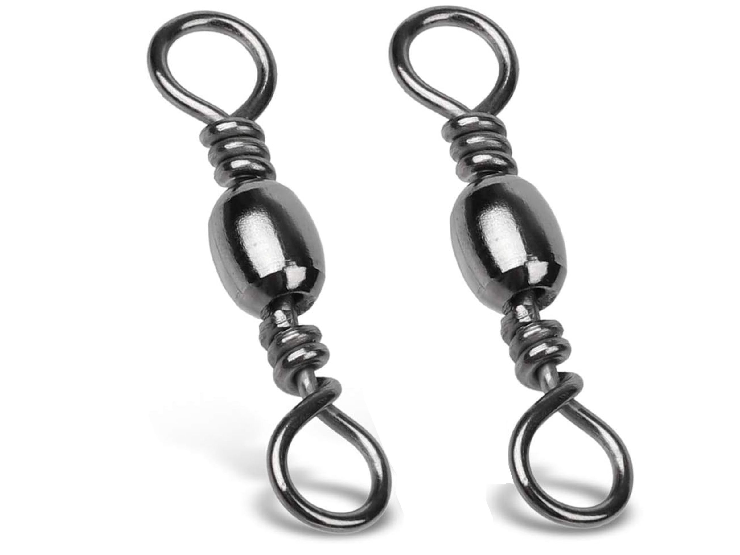 AMYSPORTS High Strengh Rolling Swivels and Clips #7 51lbs 50pcs