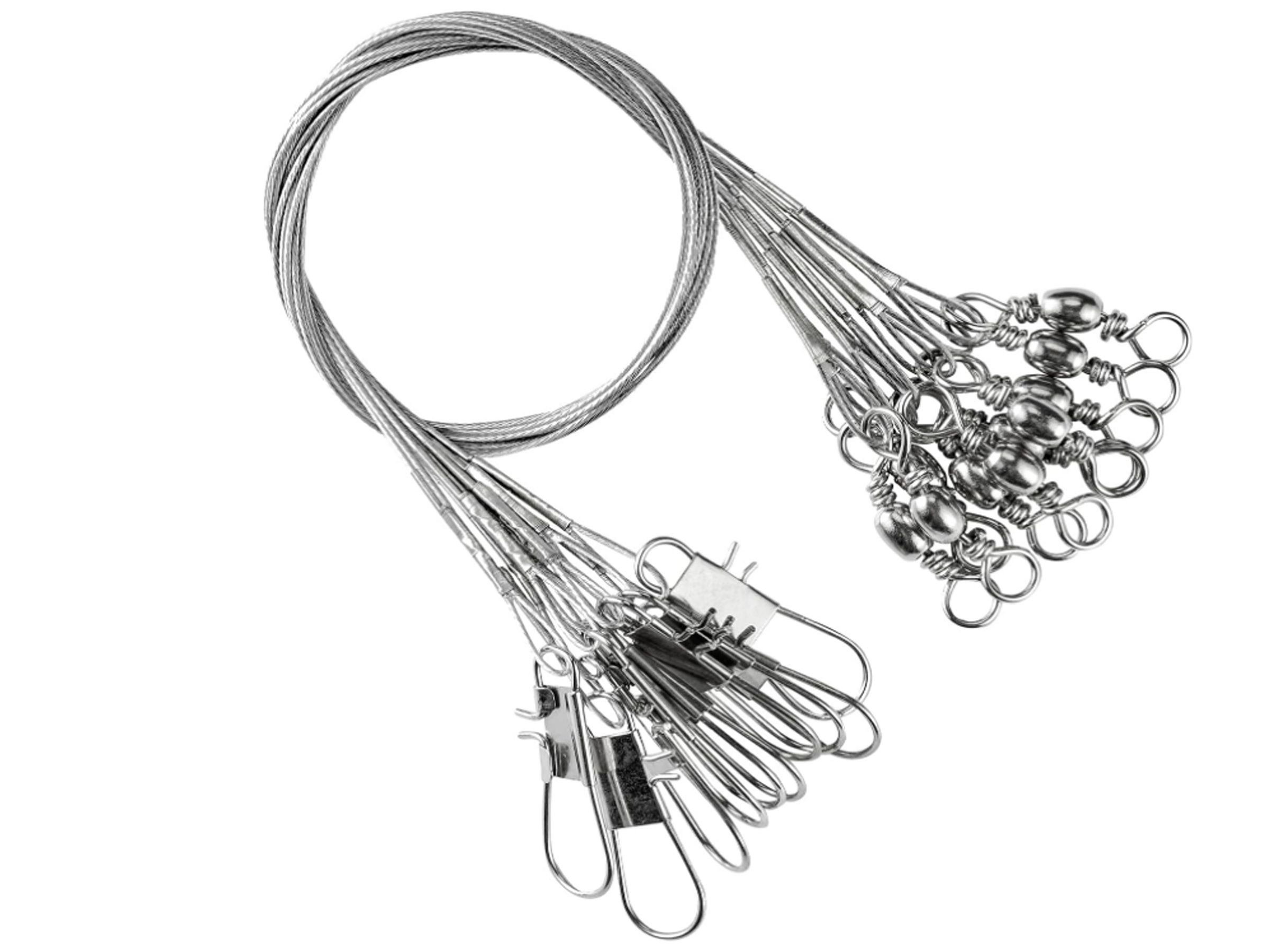 AMYSPORTS Stainless Steel Fishing Leader Line with Swivels