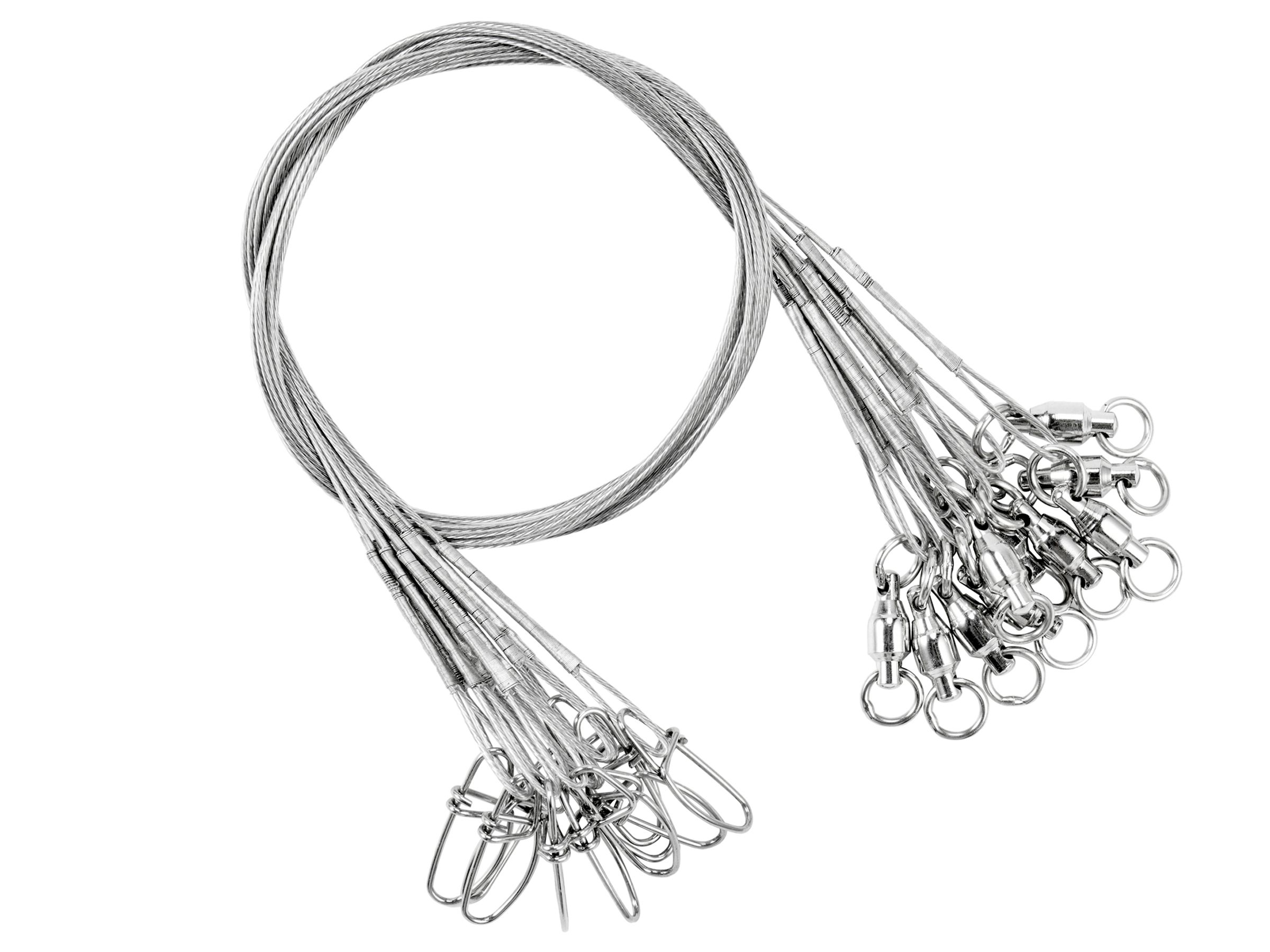 AMYSPORTS Stainless Steel Fishing Leader with Bearing Swivels