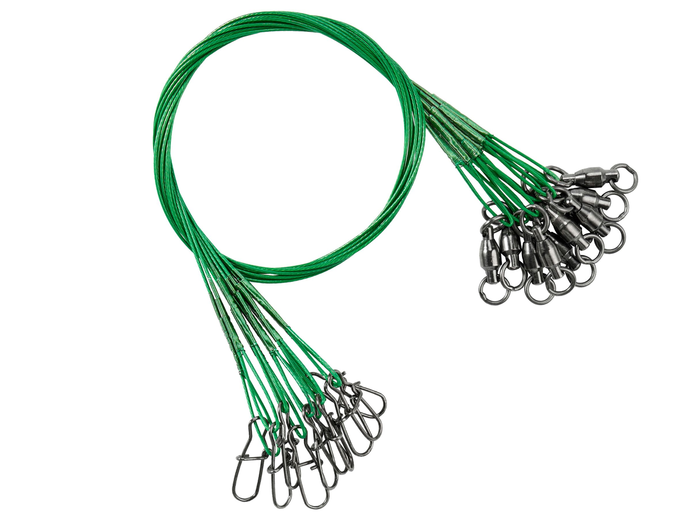 AMYSPORTS Stainless Steel Fishing Leader with Bearing Swivels