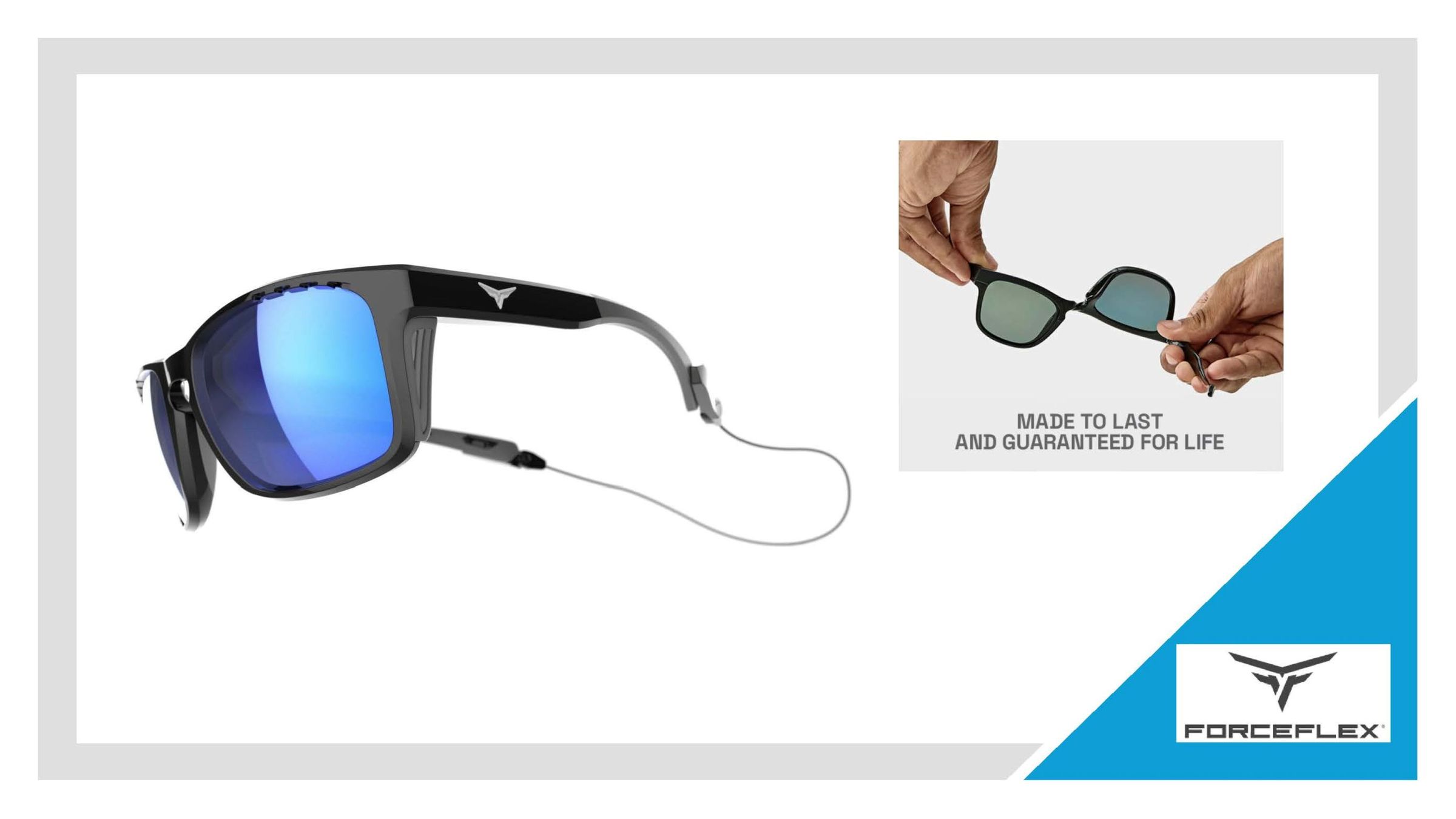 Forceflex Hydros Floating Polarized Fishing Sunglass w/ Retainer
