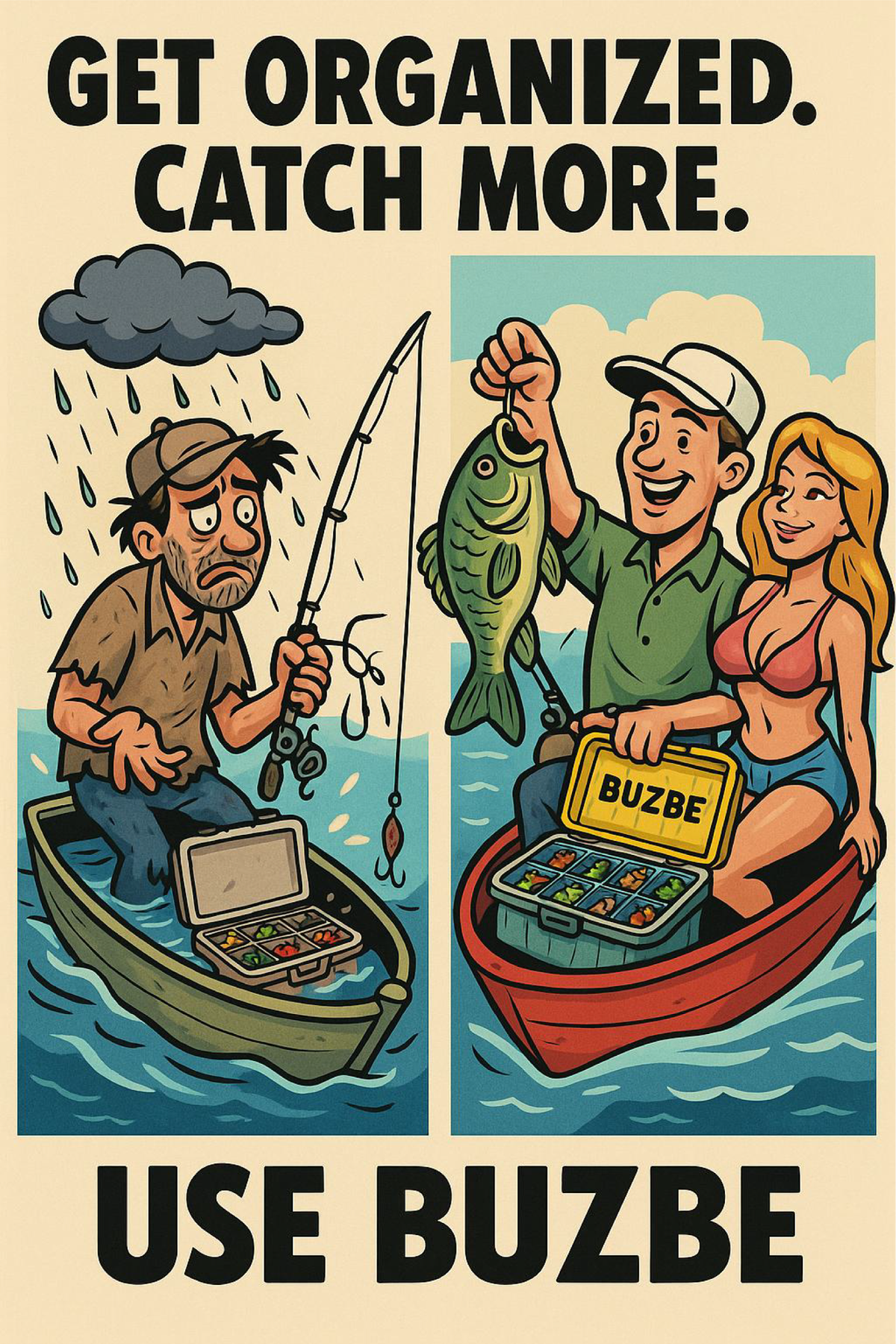 BUZBE Poster - Get Organized. Catch More.