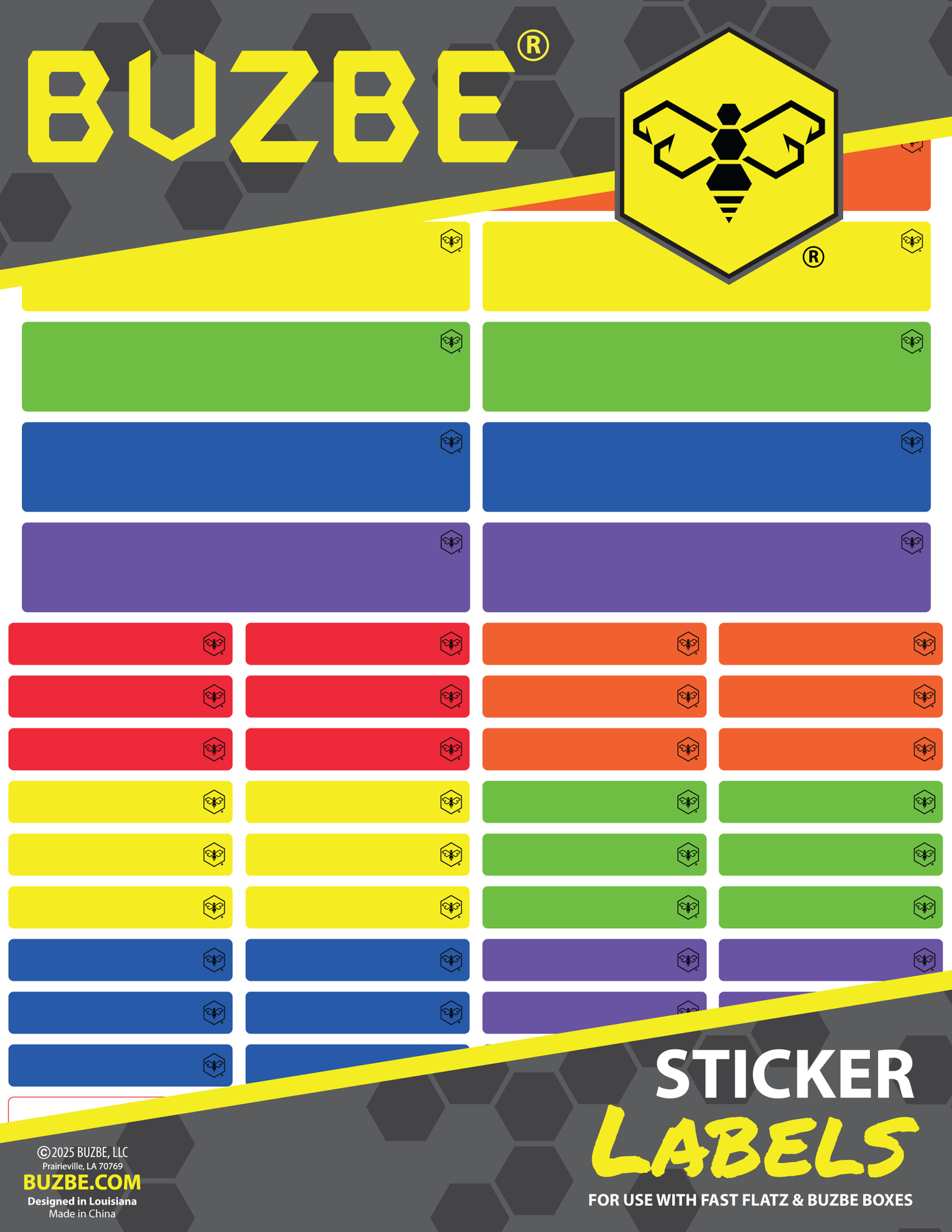 BUZBE Sticker Labels