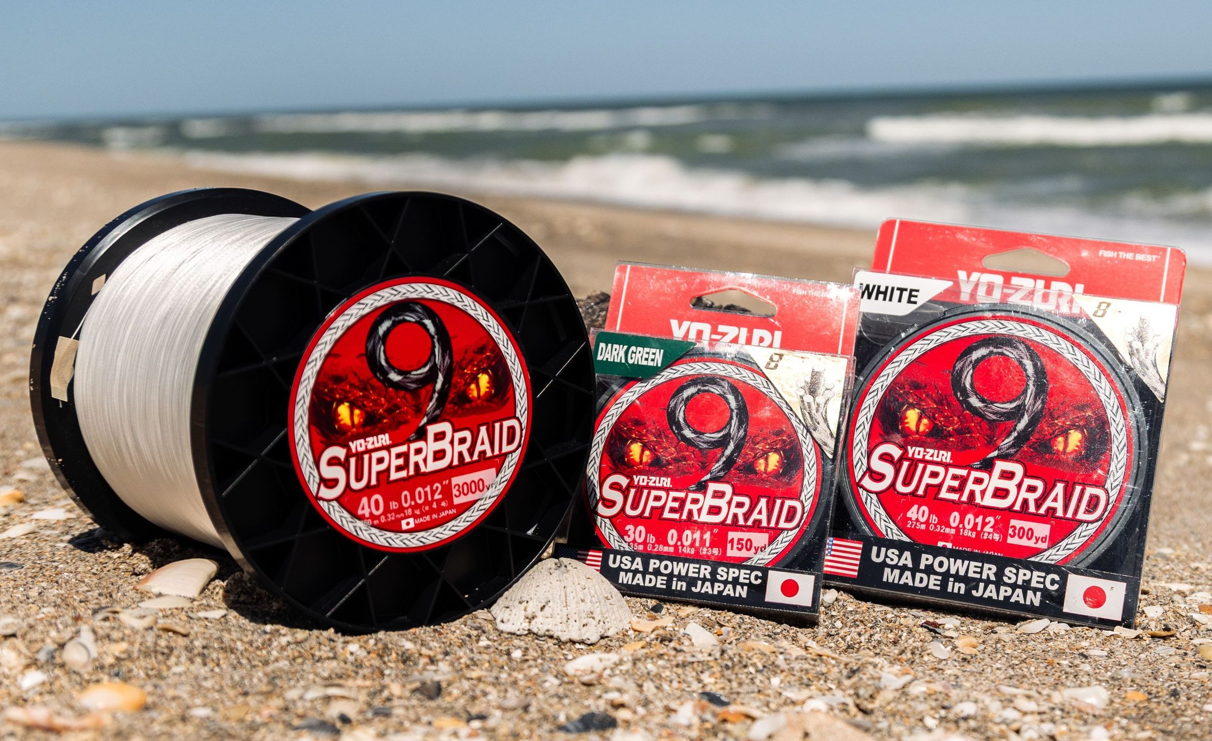 Yo-Zuri SuperBraid 9 - 150yd, 300yd, 3,000yd
