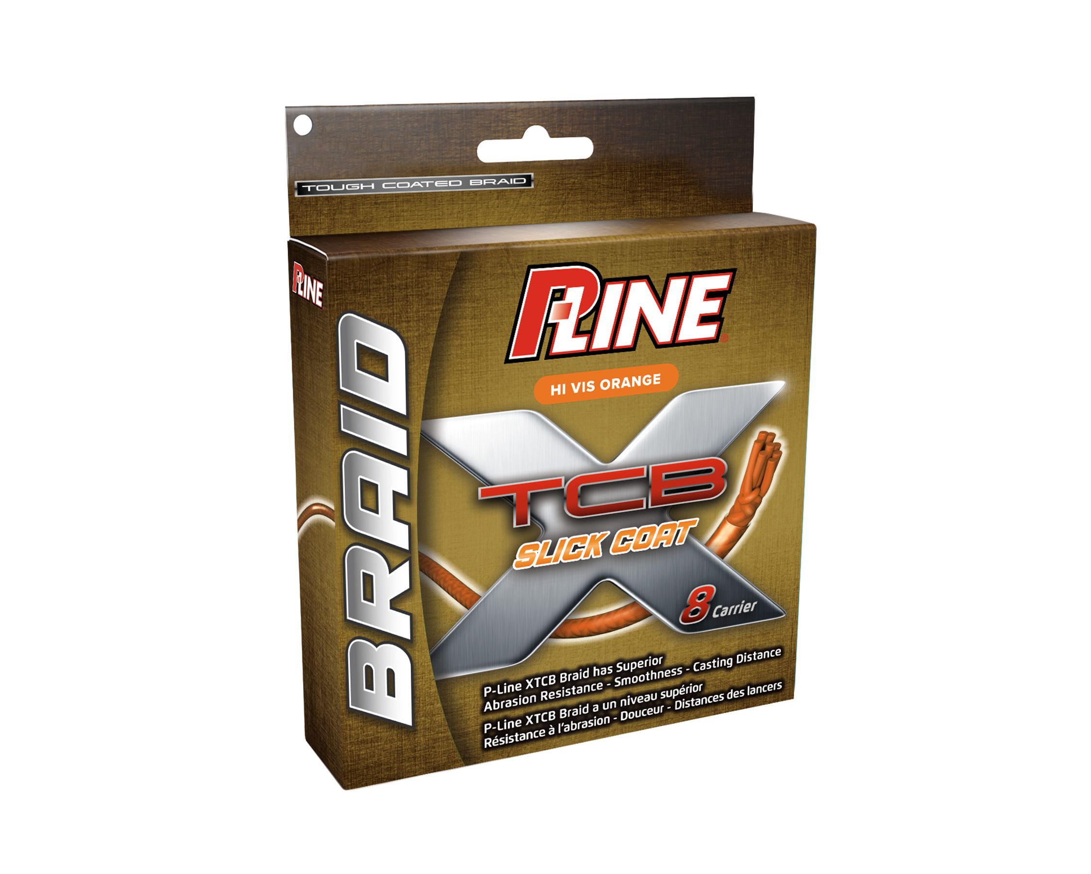 P-LINE XTCB HI-VIS ORANGE 8-CARRIER BRAIDED LINE