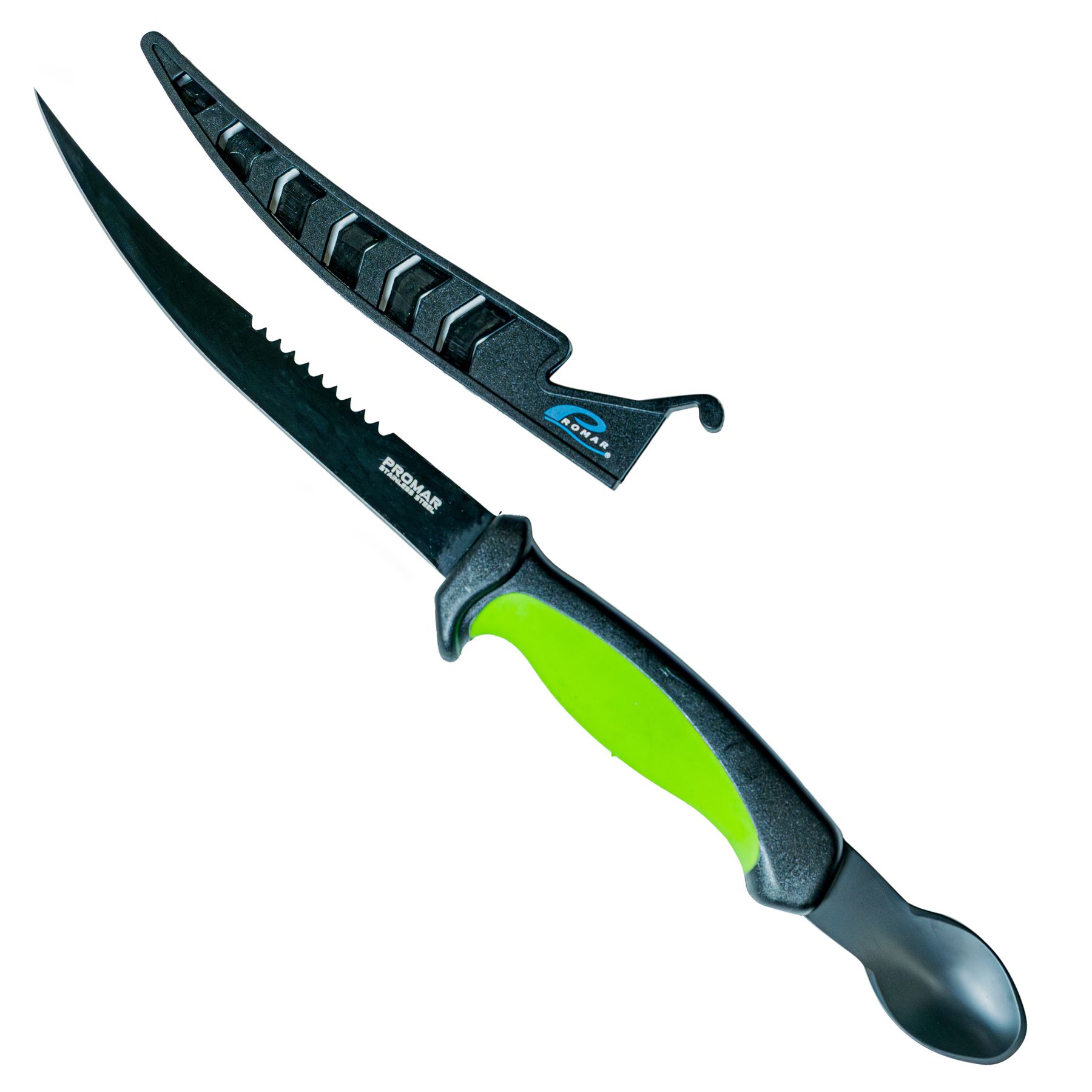 Promar 6" Stainless Steel Fillet Knife with Built-In Spoon