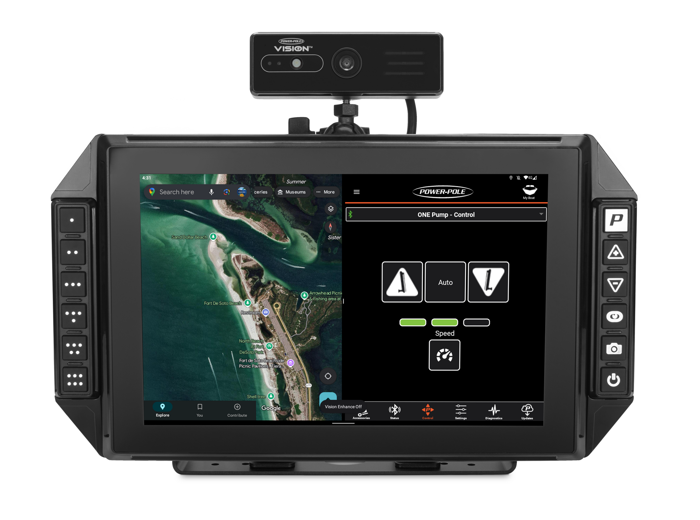 Power-Pole® VISION Marine Infotainment Display