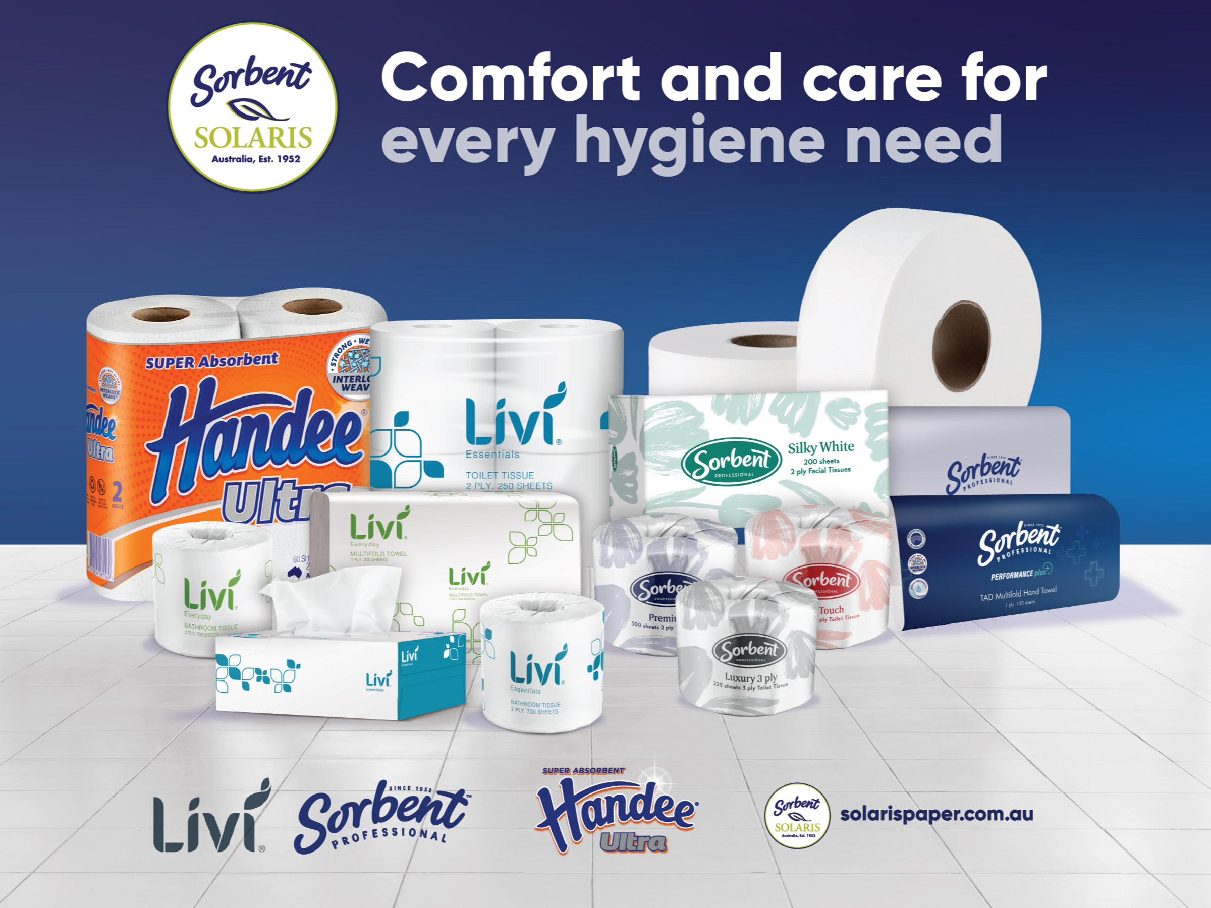 Sorbent Solaris Paper product range