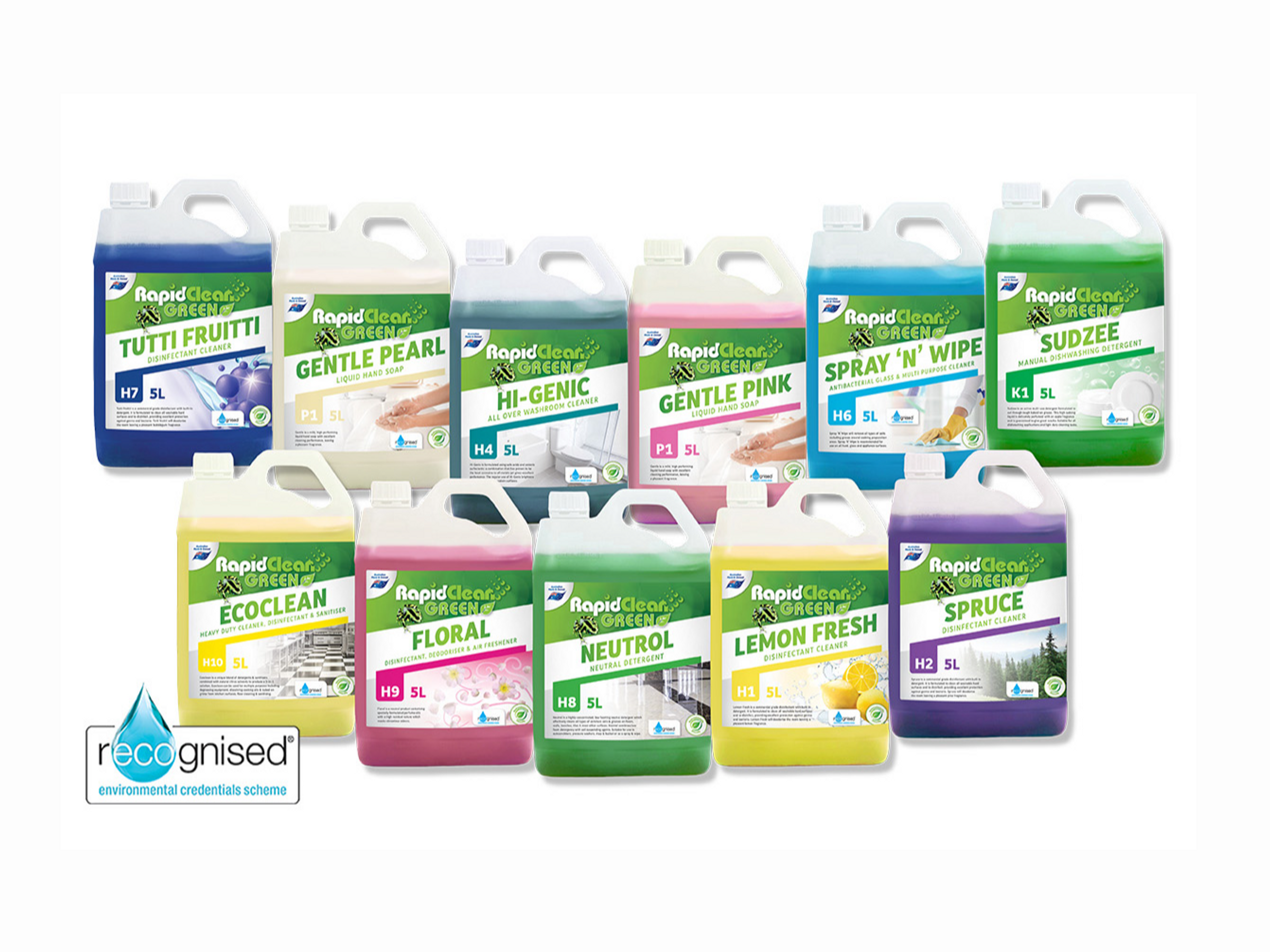 RapidClean Green Range of Chemicals