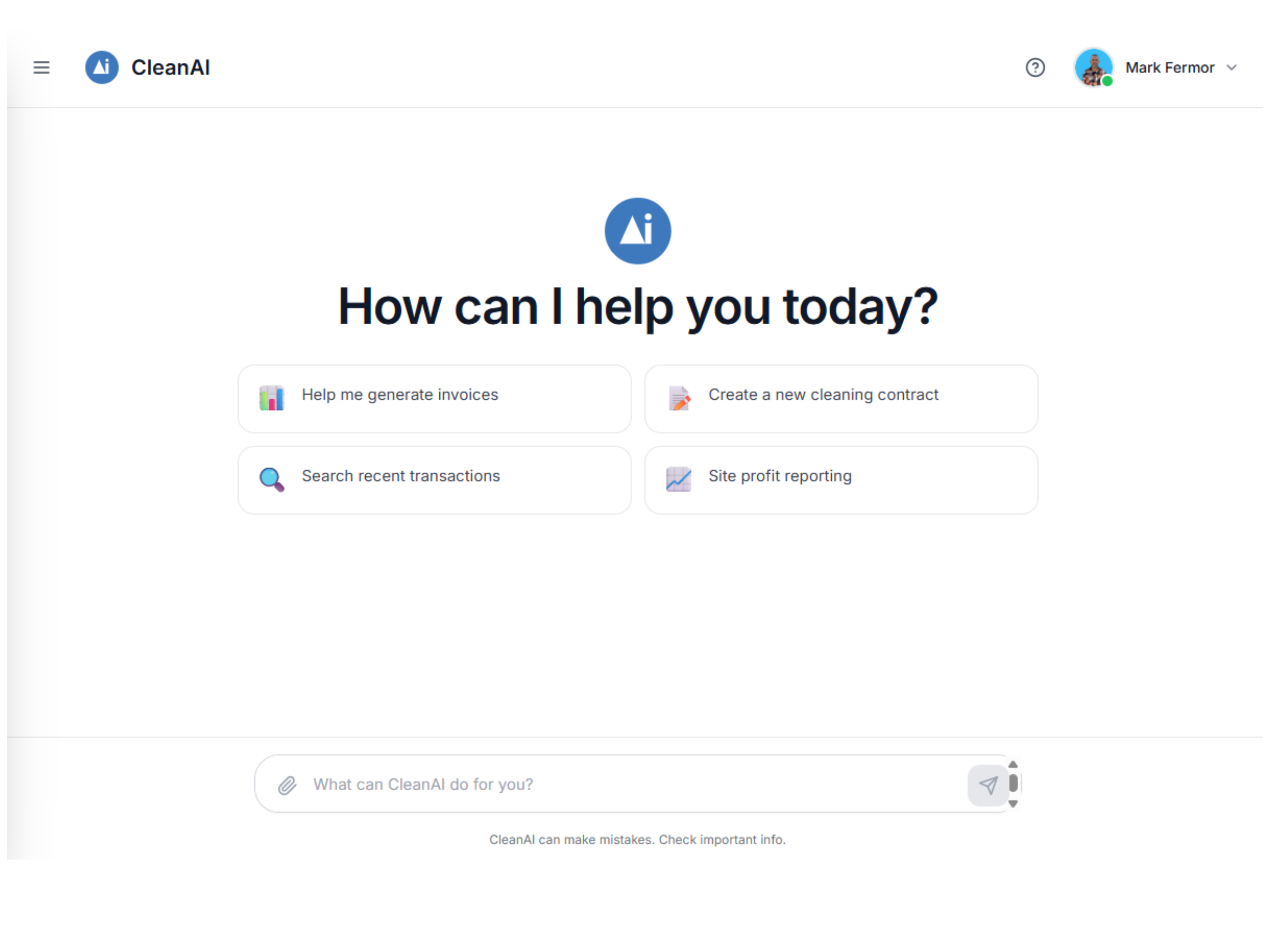 AI First Management Software for Contract Cleaning Companies