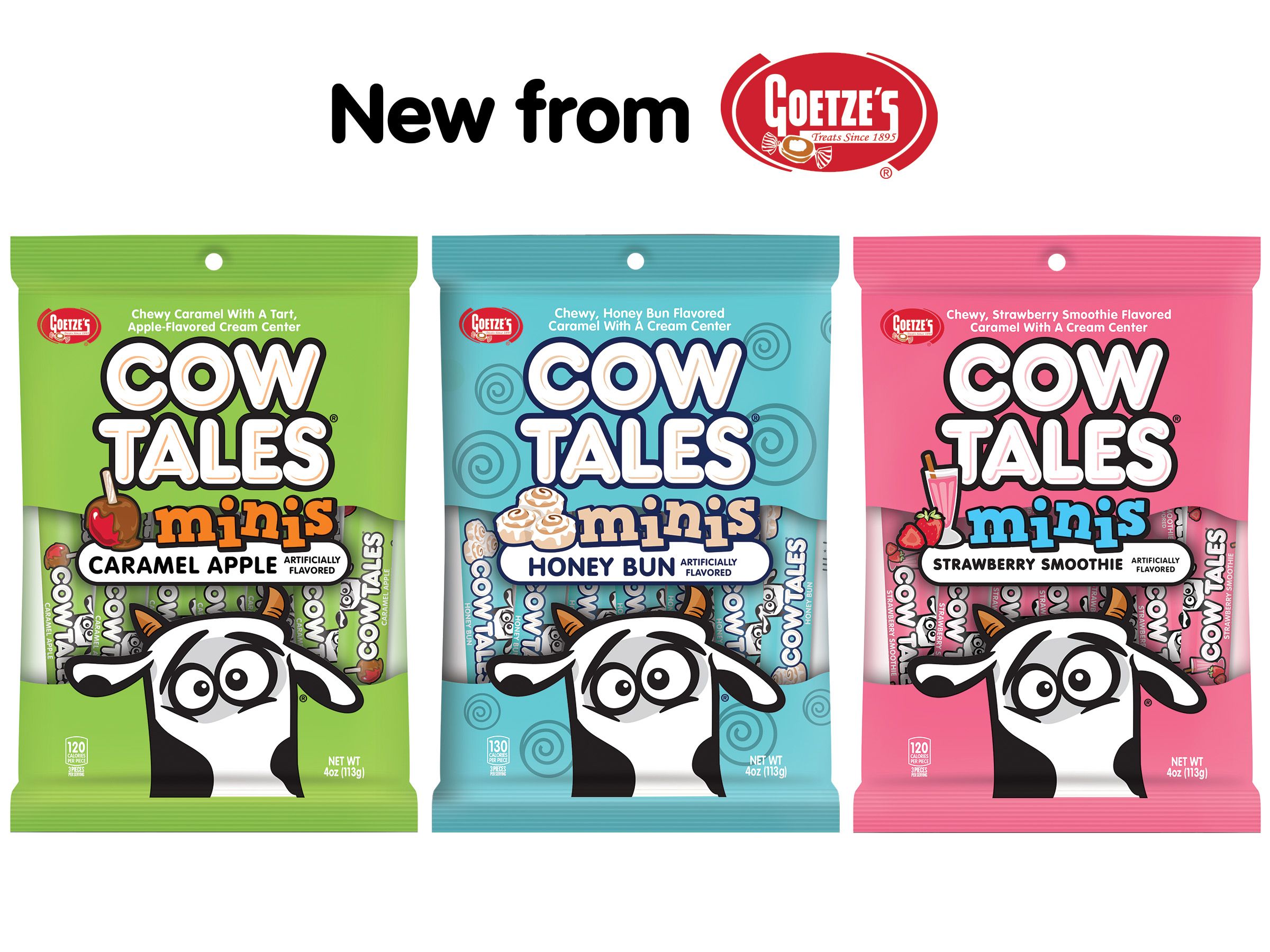 Cow Tales® Mini's 4oz Peg Bags - New Flavors