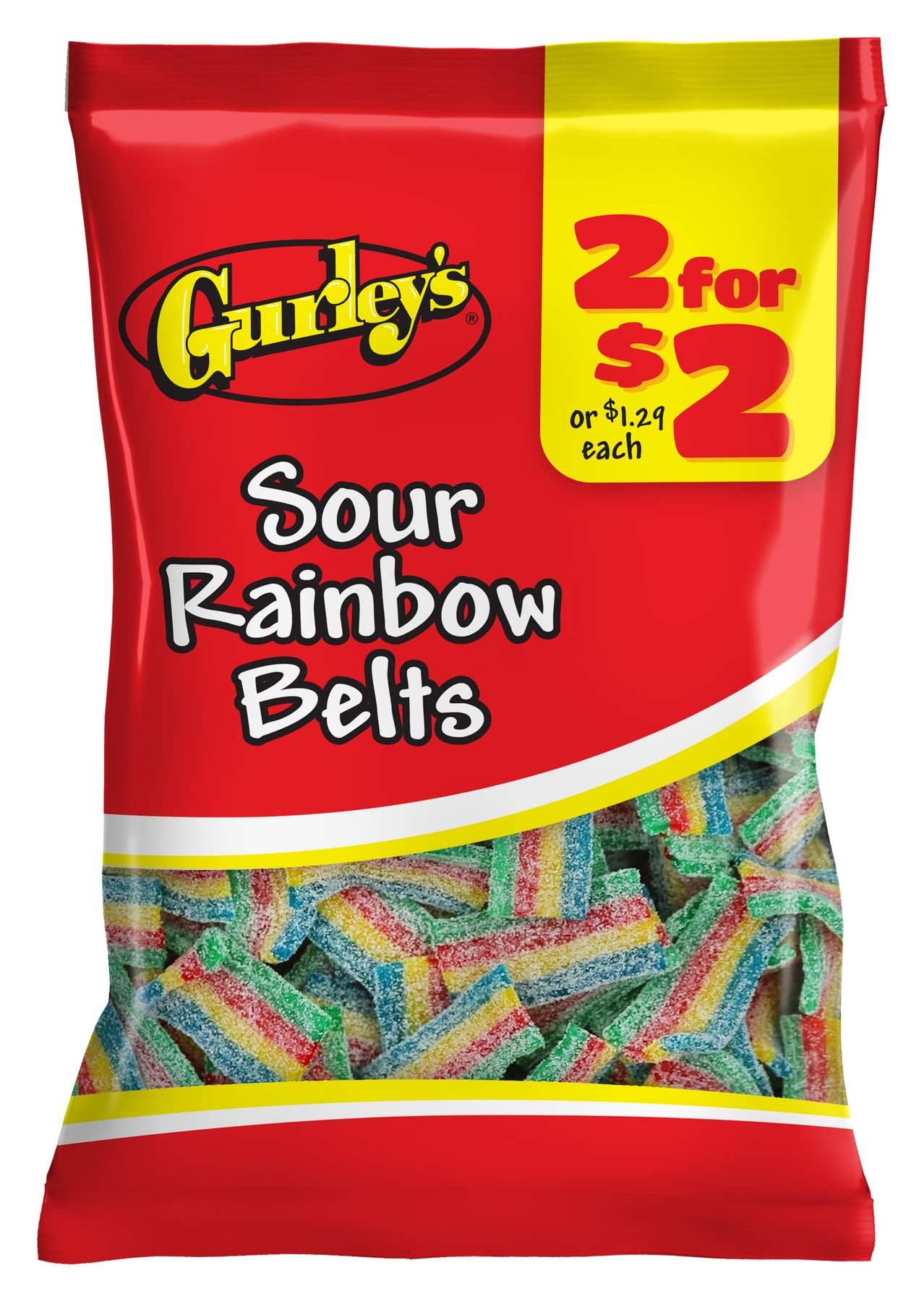 NEW! Gurley's Sour Rainbow Belts