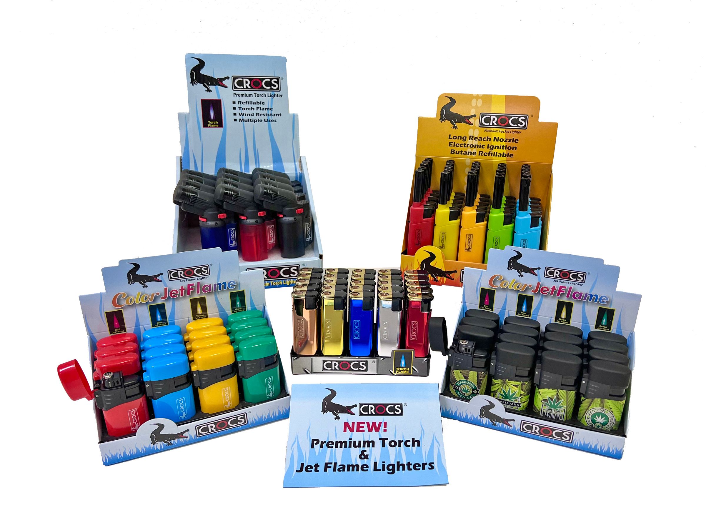 New Premium Torch & Jet Flame Lighters from Crocs Lighter Inc.