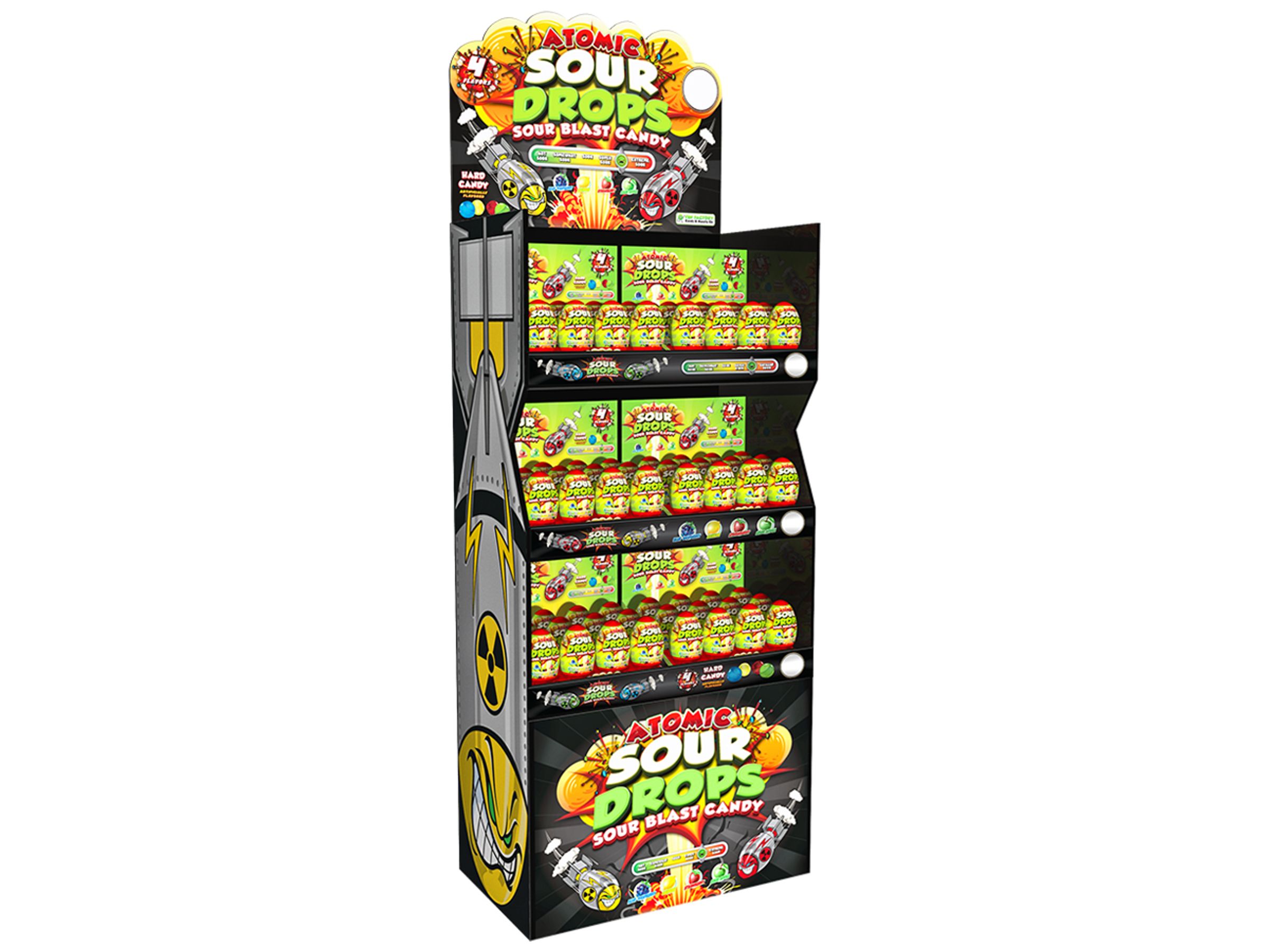 Atomic Sour Drops Candy Shipper