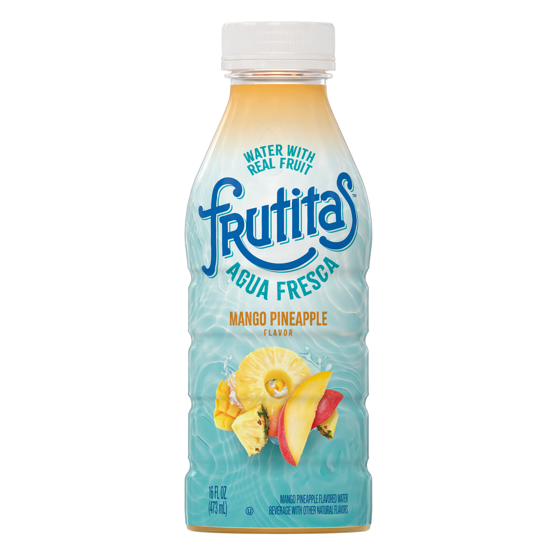 Frutitas, Agua Fresca, Mango Pineapple flavored water, 16 ounce