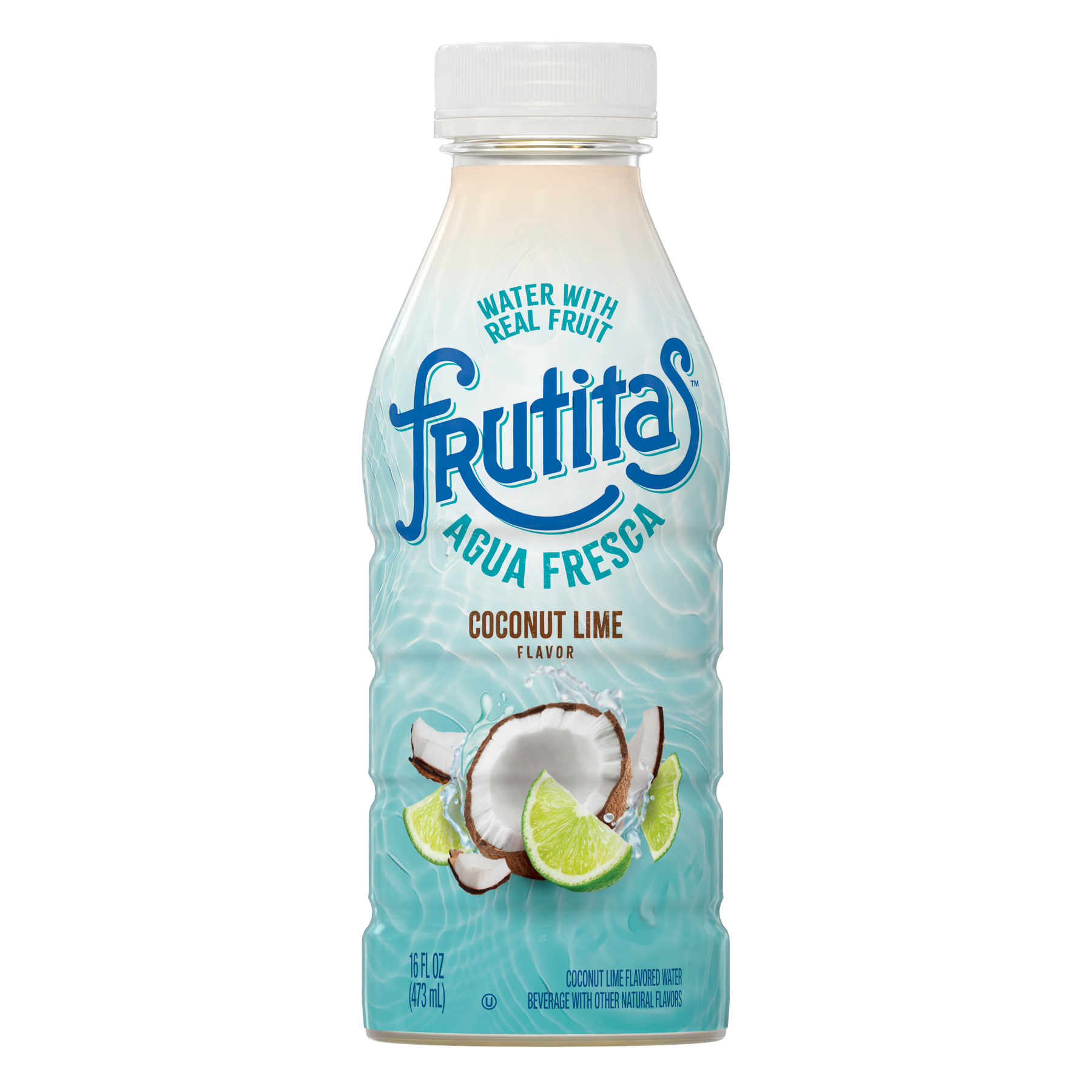 Frutitas, Agua Fresca, Coconut Lime flavored water, 16 ounce plas
