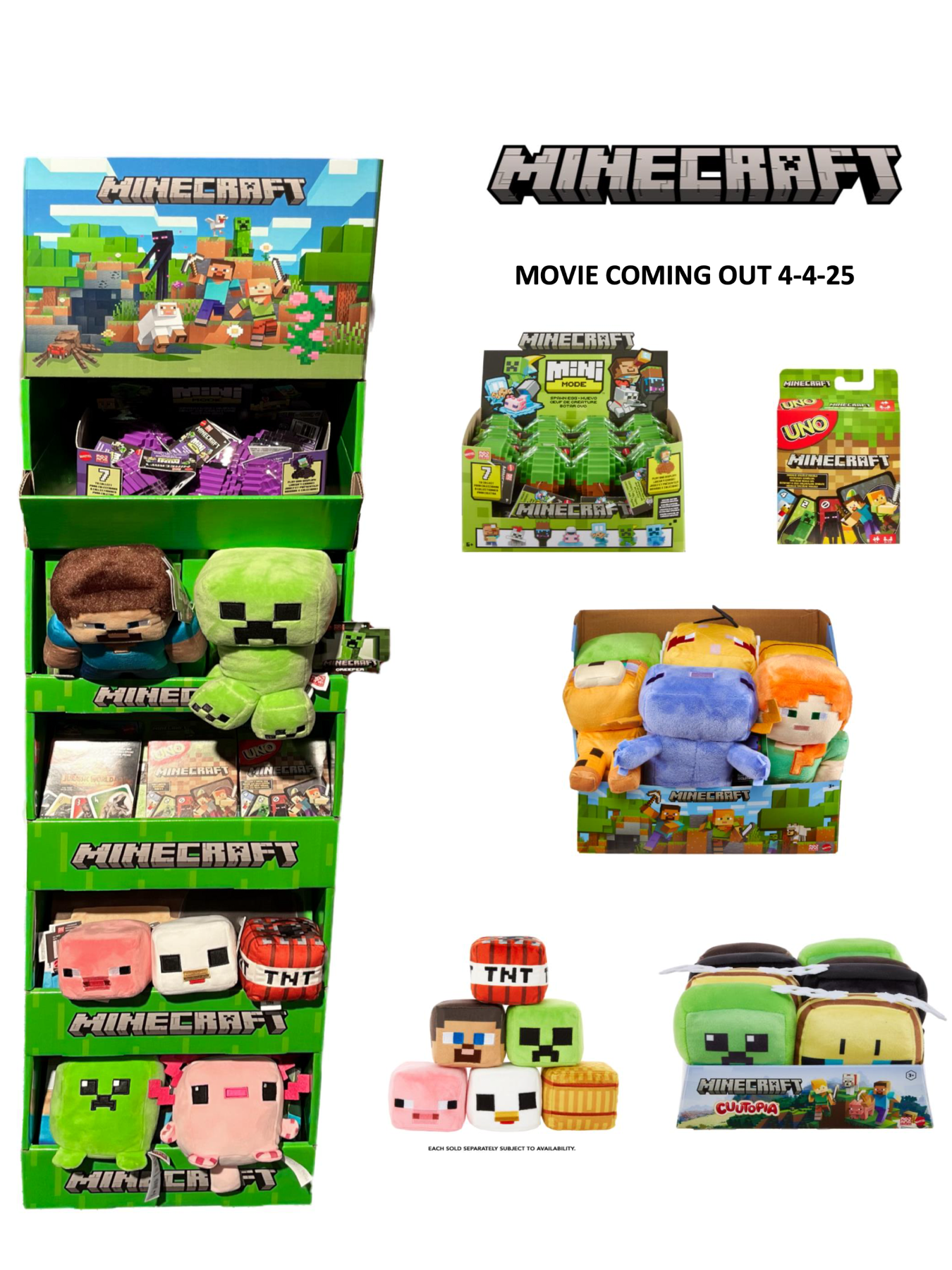 MATTEL MINECRAFT LICENSED TOYS SHIPPER
