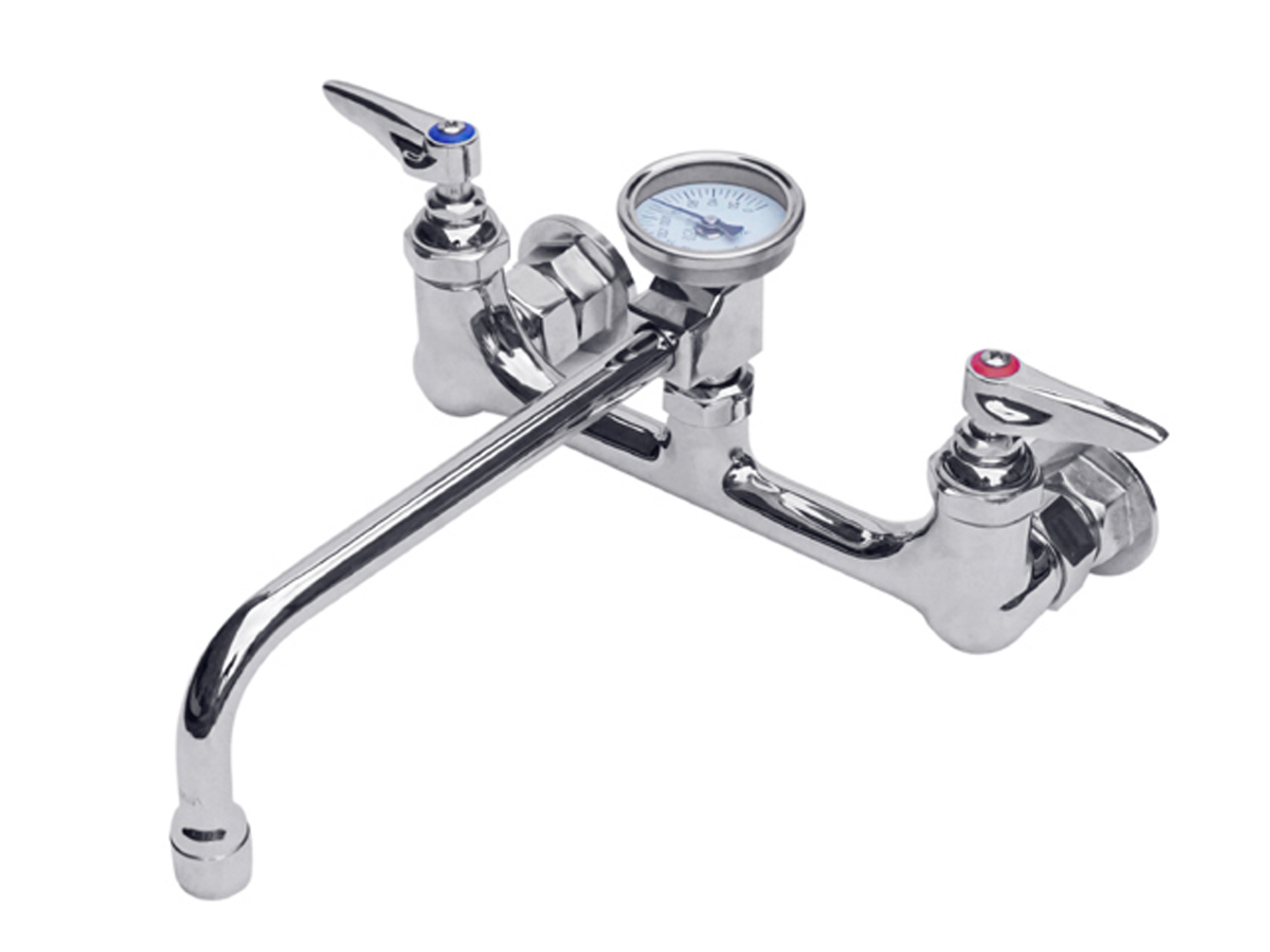 Thermometer faucet with 8” Spout